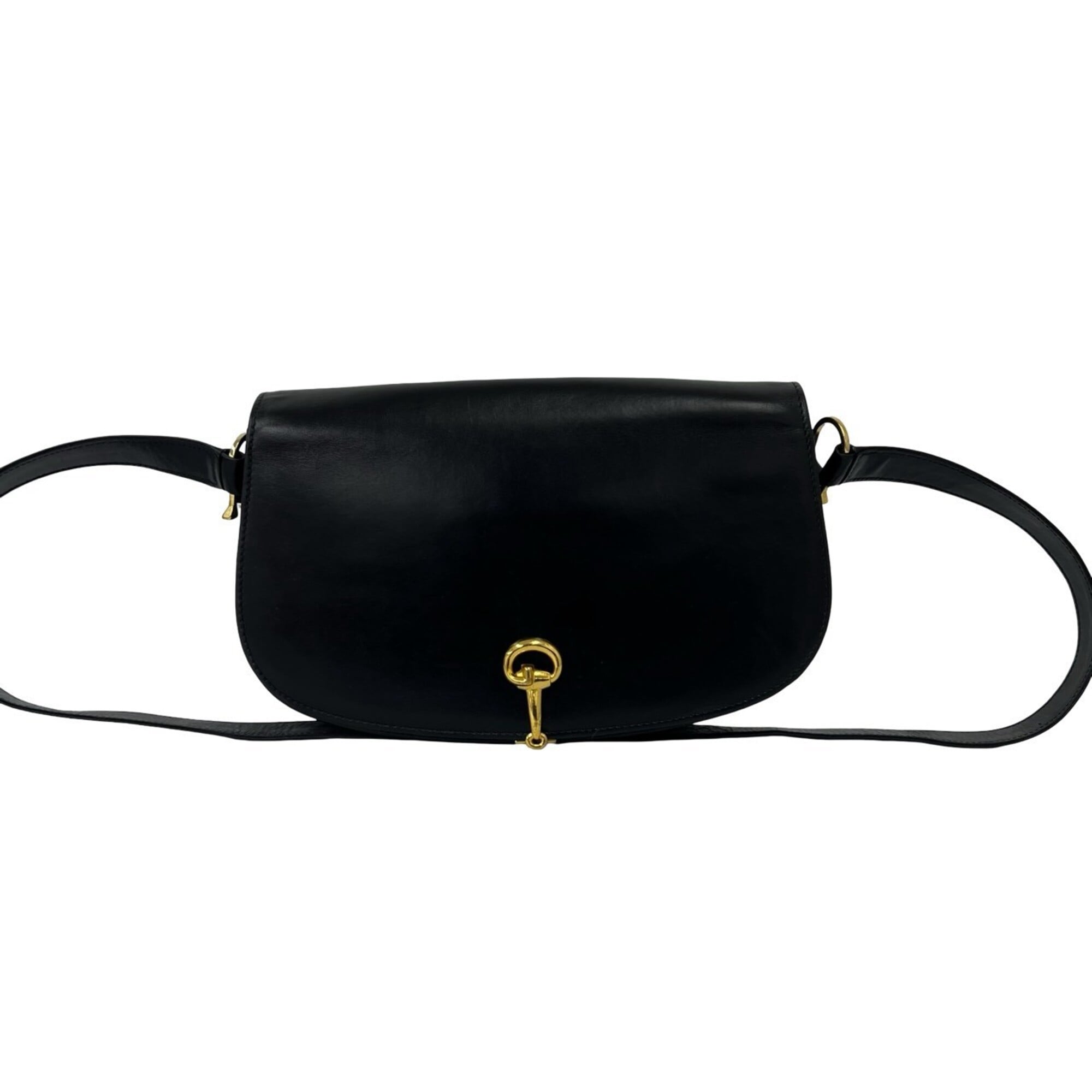 Gucci Black Leather Pochette Shoulder Bag (Pre-Owned)