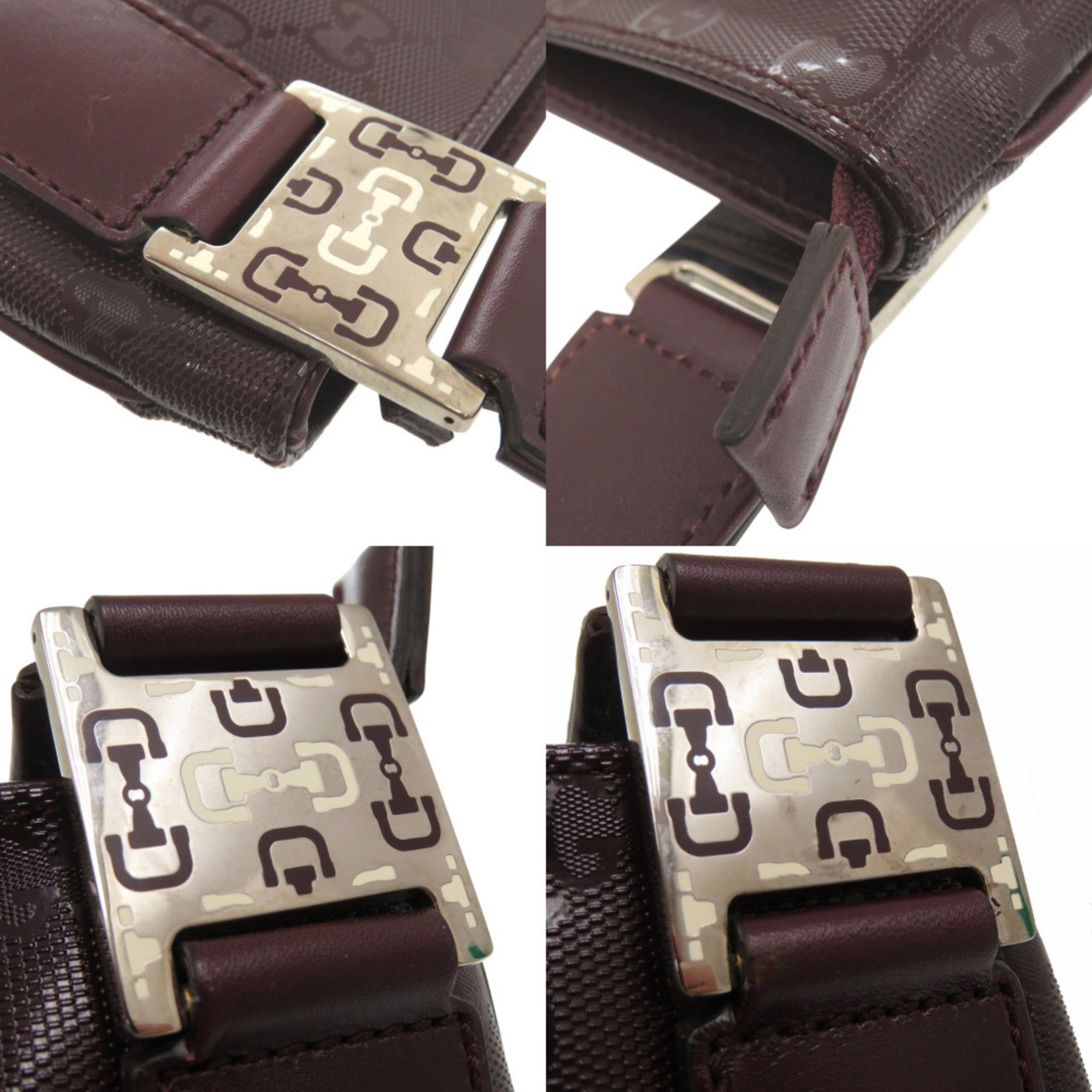 Gucci Bordeaux Pvc Leather Shoulder Bag (Pre-Owned)