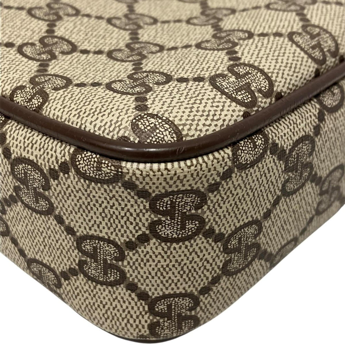 Gucci Beige Brown Gg Supreme Shoulder Bag (Pre-Owned)