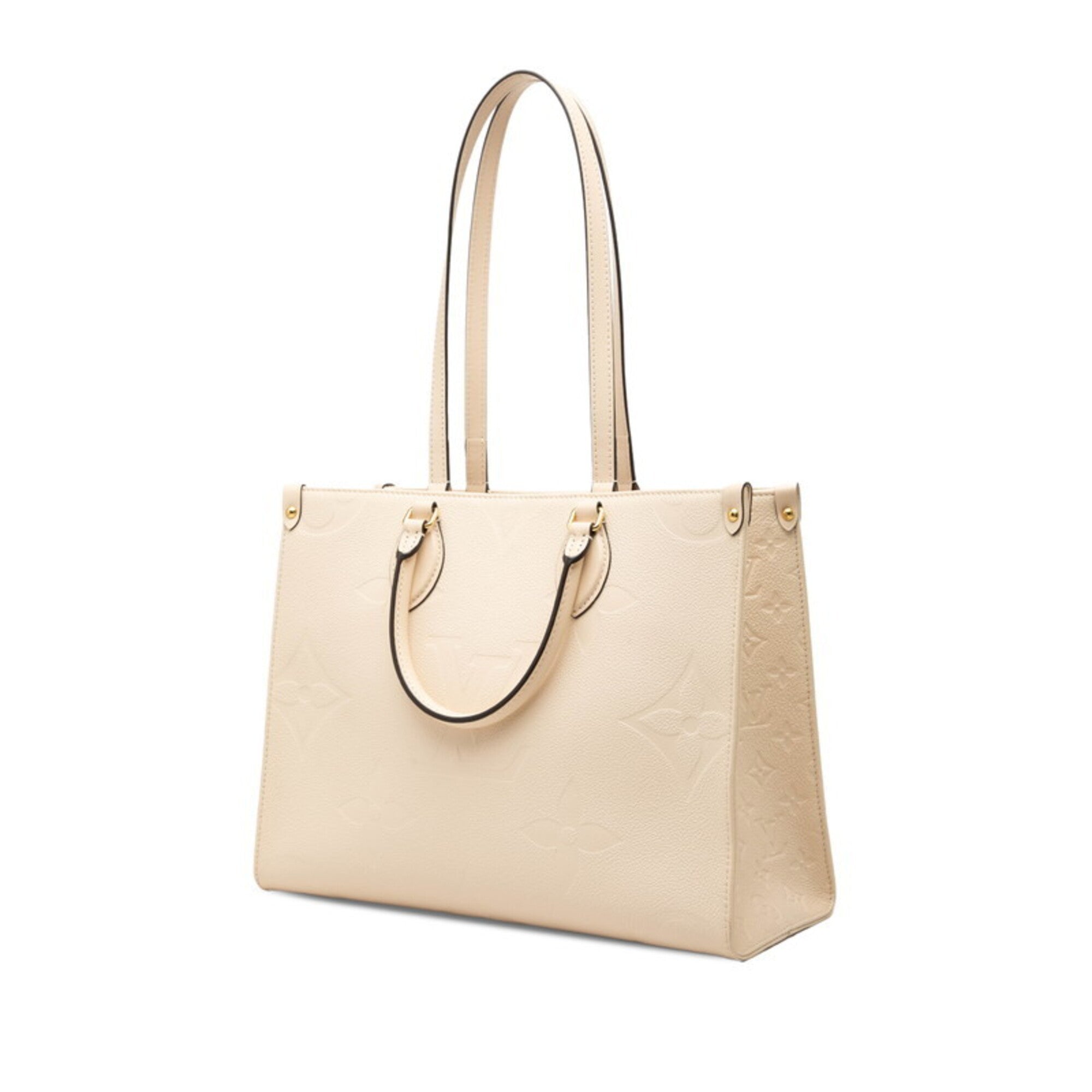 Louis Vuitton Cream Ivory Leather Handbag Tote Bag (Pre-Owned)