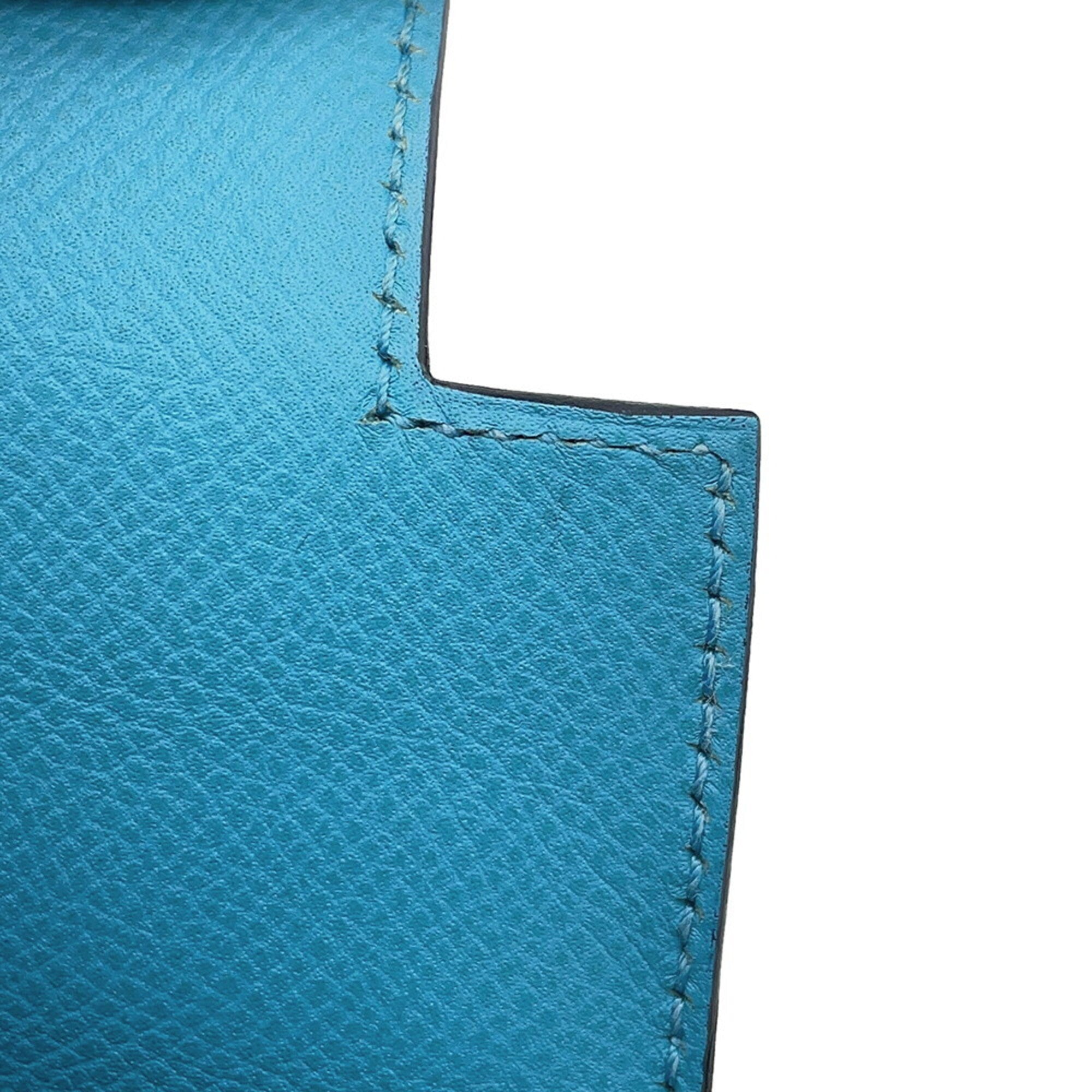 Hermes Blue Epsom Leather Handbag (Pre-Owned)