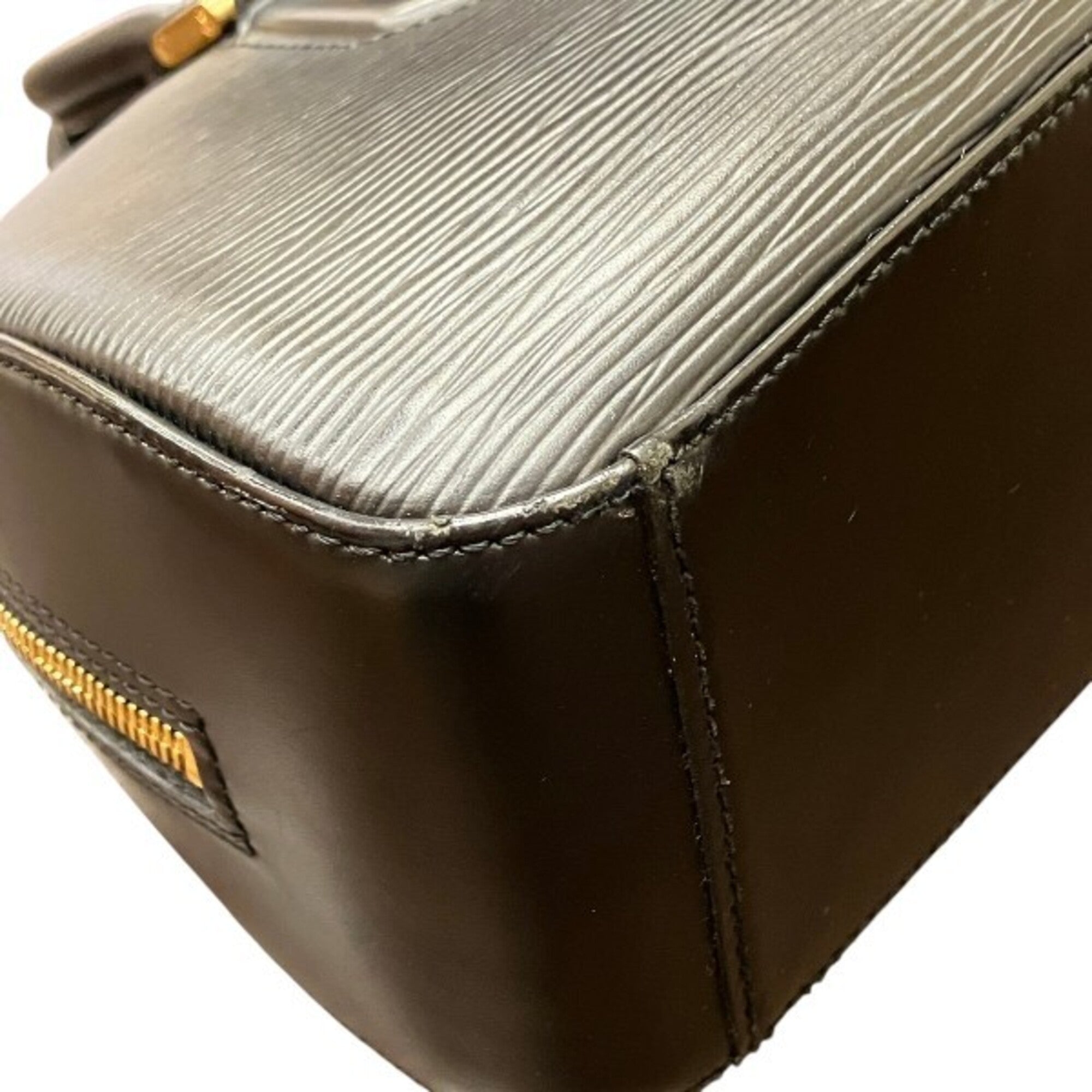 Louis Vuitton Black Leather Handbag (Pre-Owned)