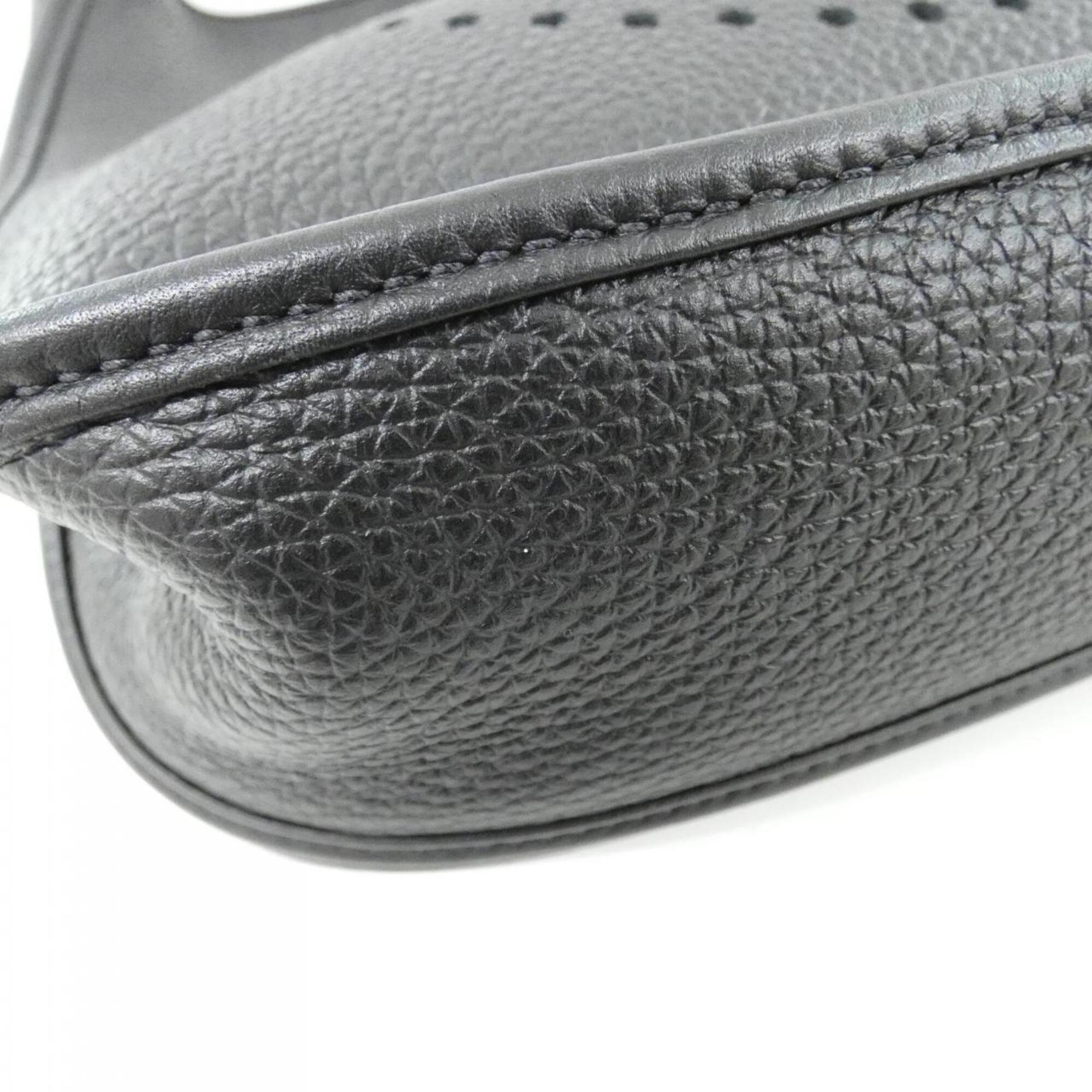 Hermes Black Taurillon Clemence Leather Shoulder Bag (Pre-Owned)