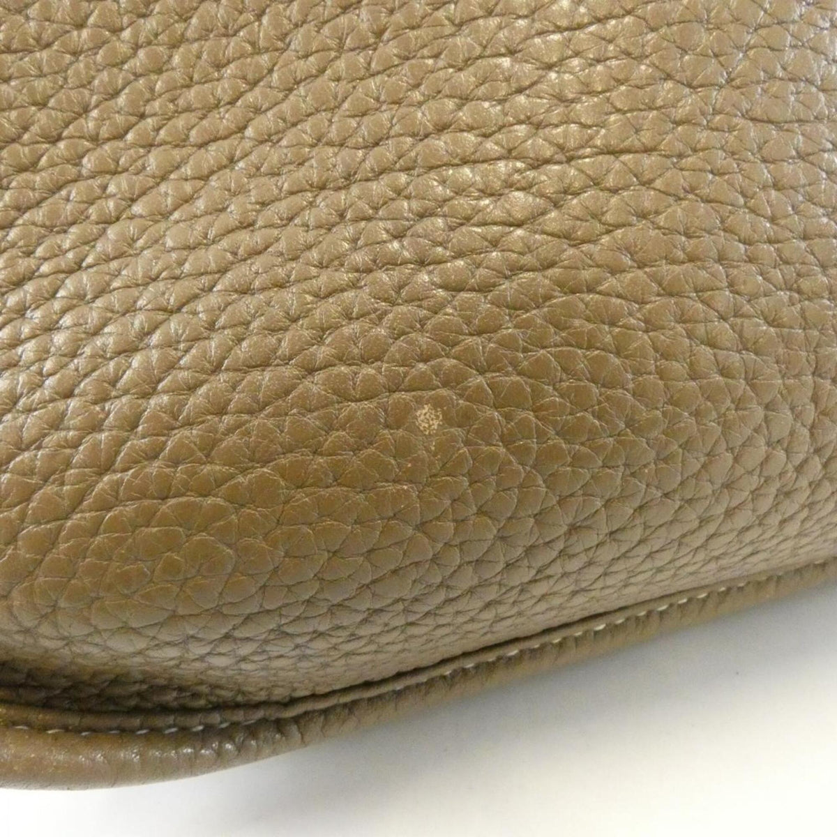 Hermes Etoupe Gray Taurillon Clemence Leather Shoulder Bag (Pre-Owned)