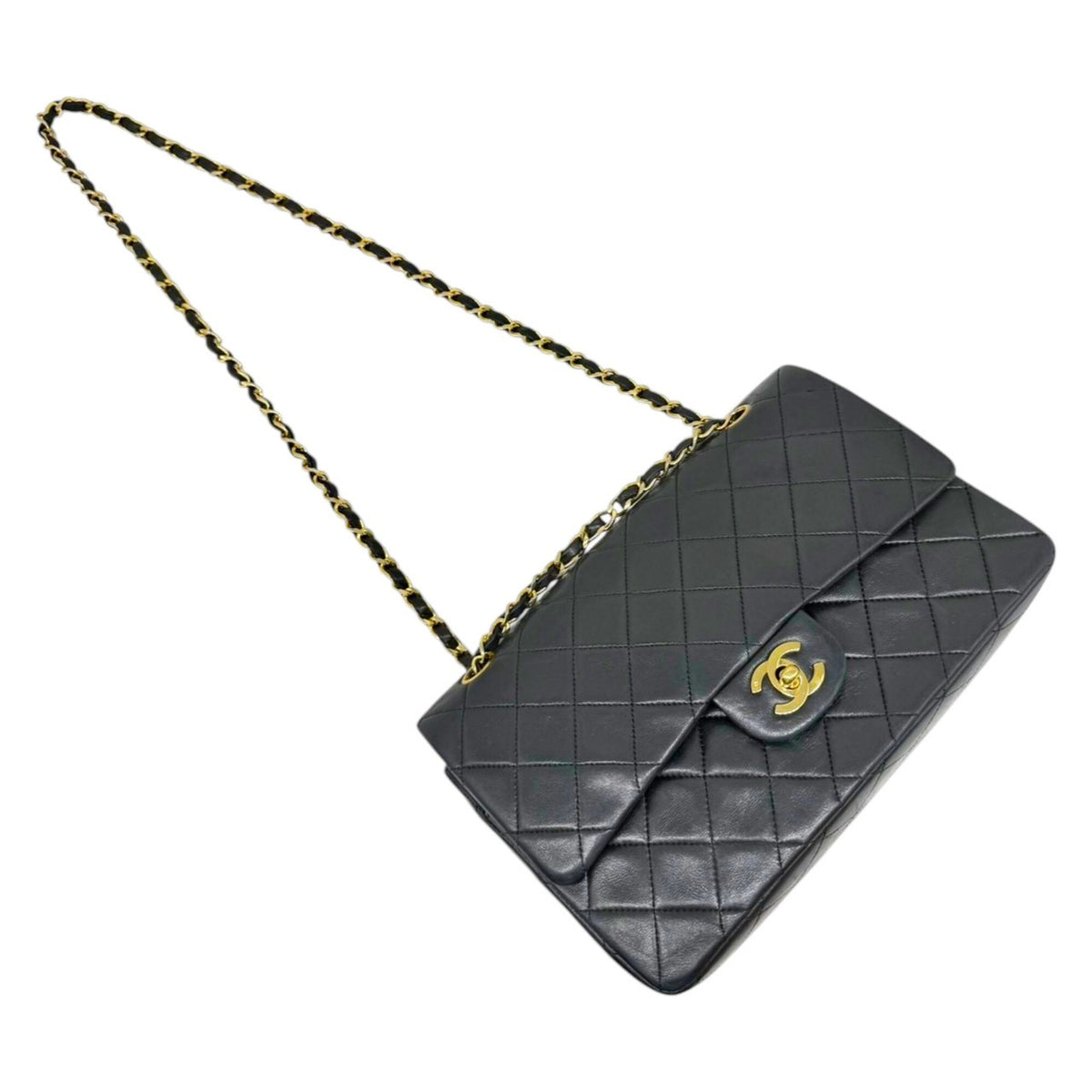 Chanel Black Leather Shoulder Bag (Pre-Owned)