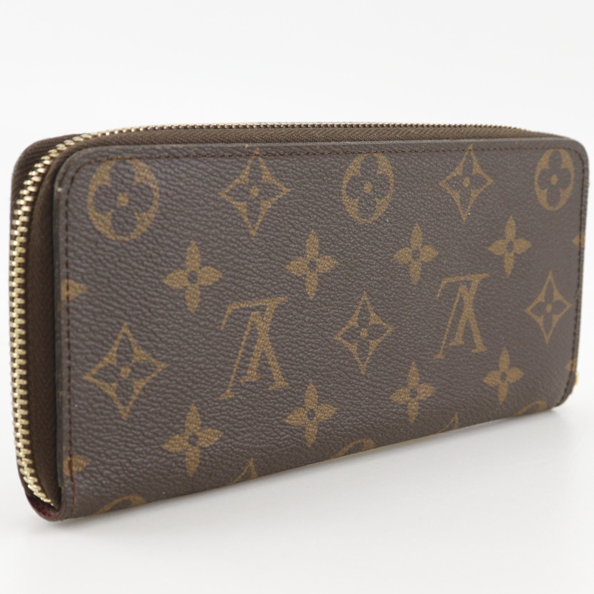 Louis Vuitton Brown Fuchsia Galle Monogram Red Color Monogram Long Wallet (Bi-Fold) (Pre-Owned)