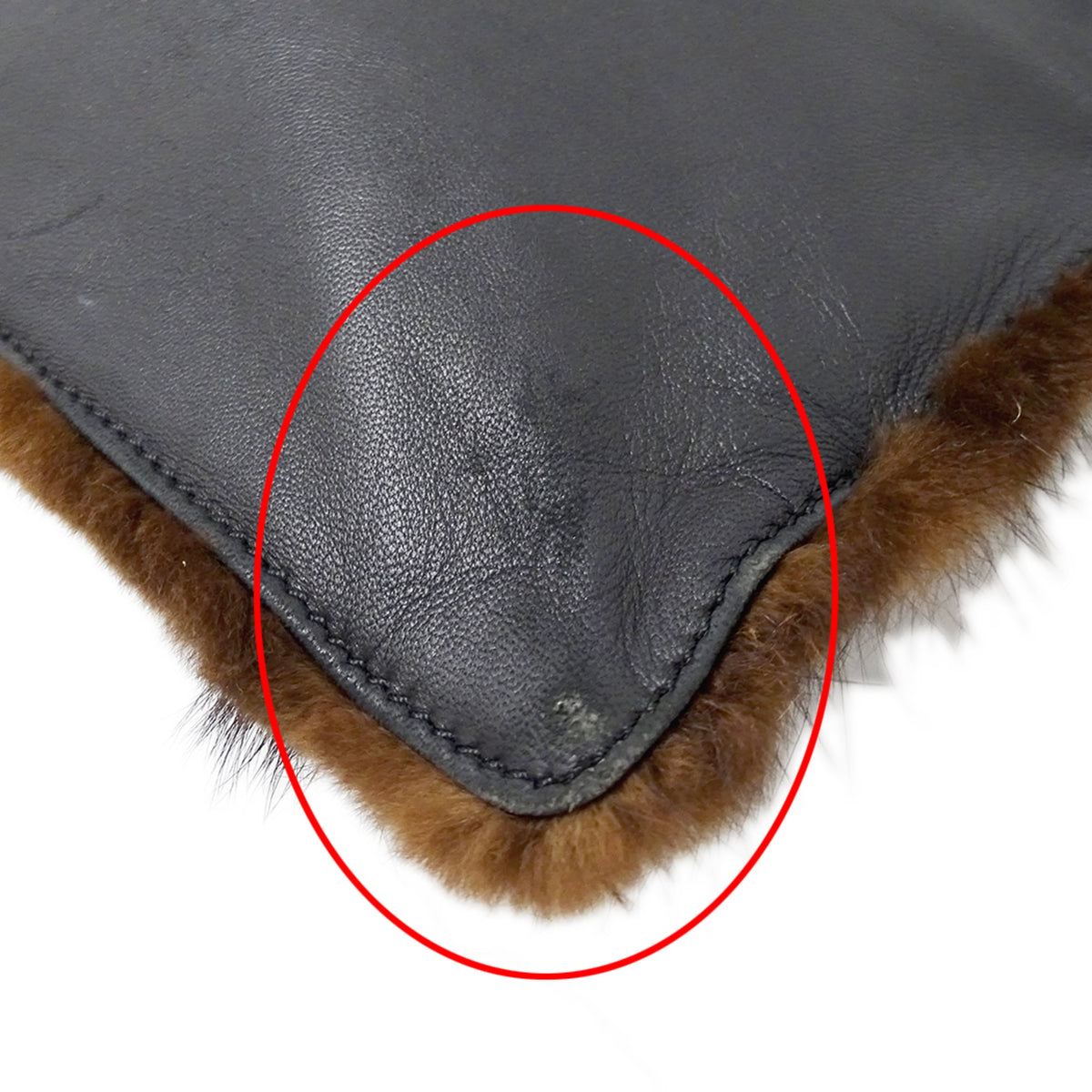 Loewe Brown Fur Leather Handbag Tote Bag (Pre-Owned)