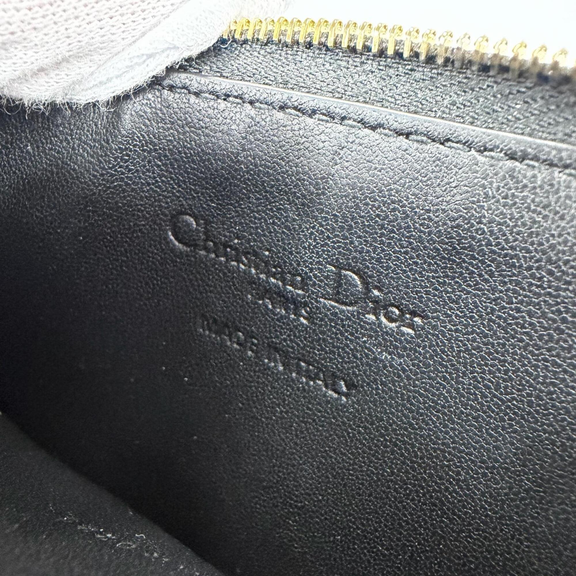 Christian Dior Black Leather Coin Purse/Coin Case (Pre-Owned)
