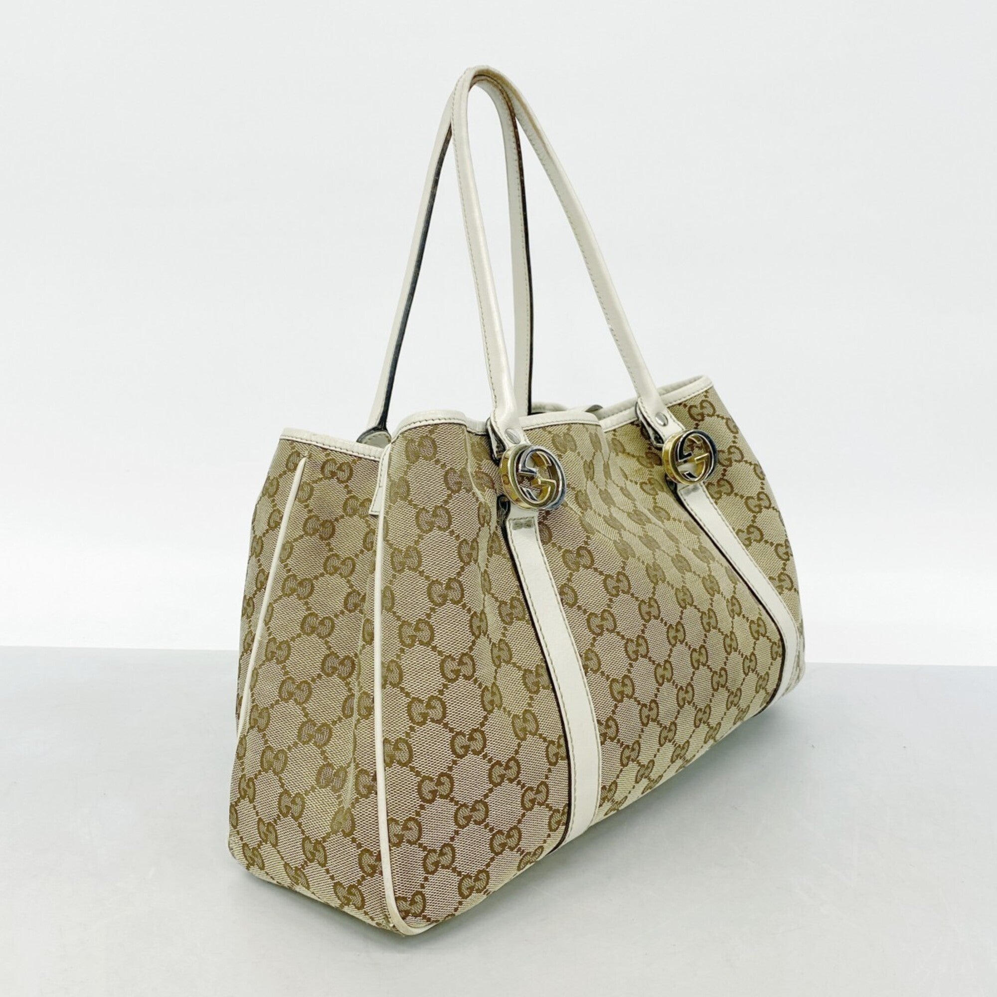 Gucci Brown Canvas Tote Bag (Pre-Owned)