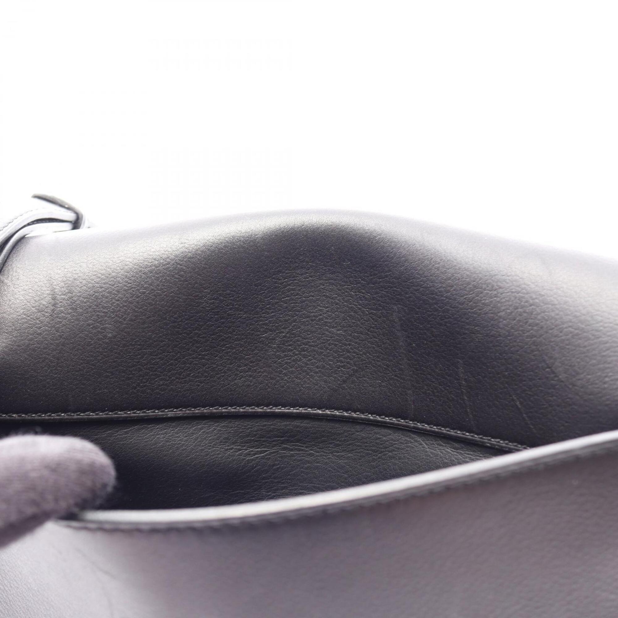 Hermes Black Leather Shoulder Bag (Pre-Owned)