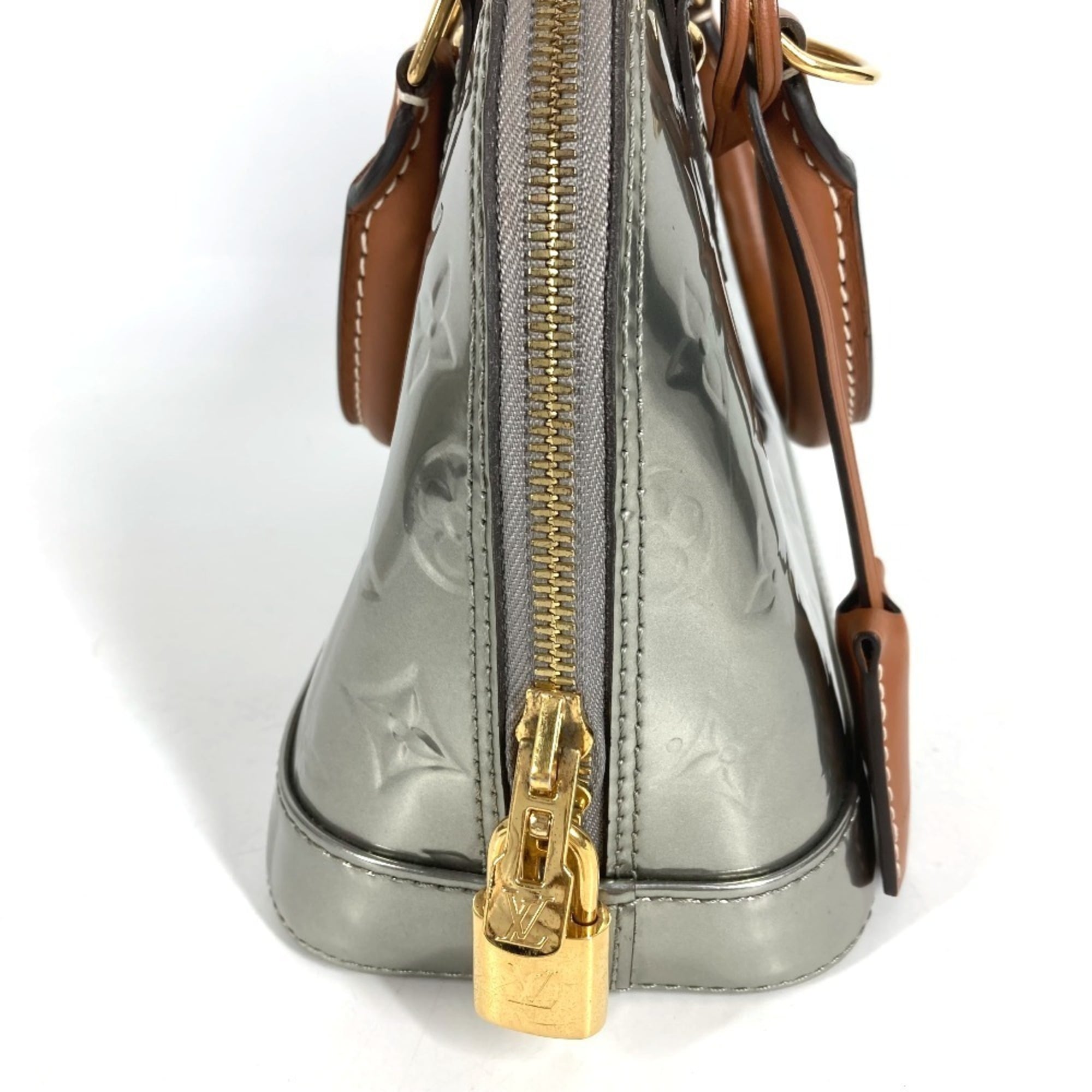 Louis Vuitton Monogram Vernis Argent Silver Monogram Vernis Handbag Shoulder Bag Tote Bag (Pre-Owned)