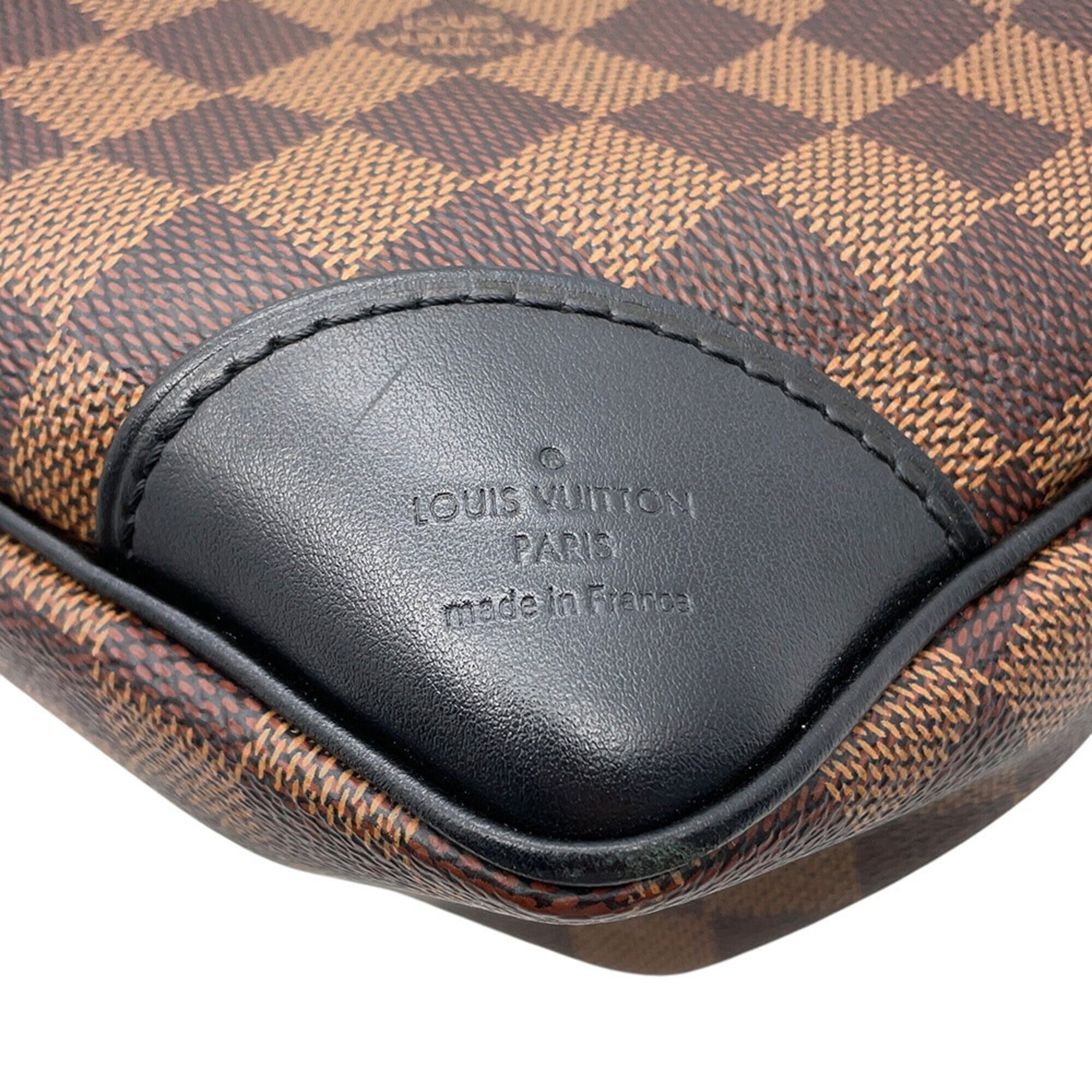 Louis Vuitton Black Damier Canvas Ebene Noir Exotic Leather Handbag Shoulder Bag (Pre-Owned)
