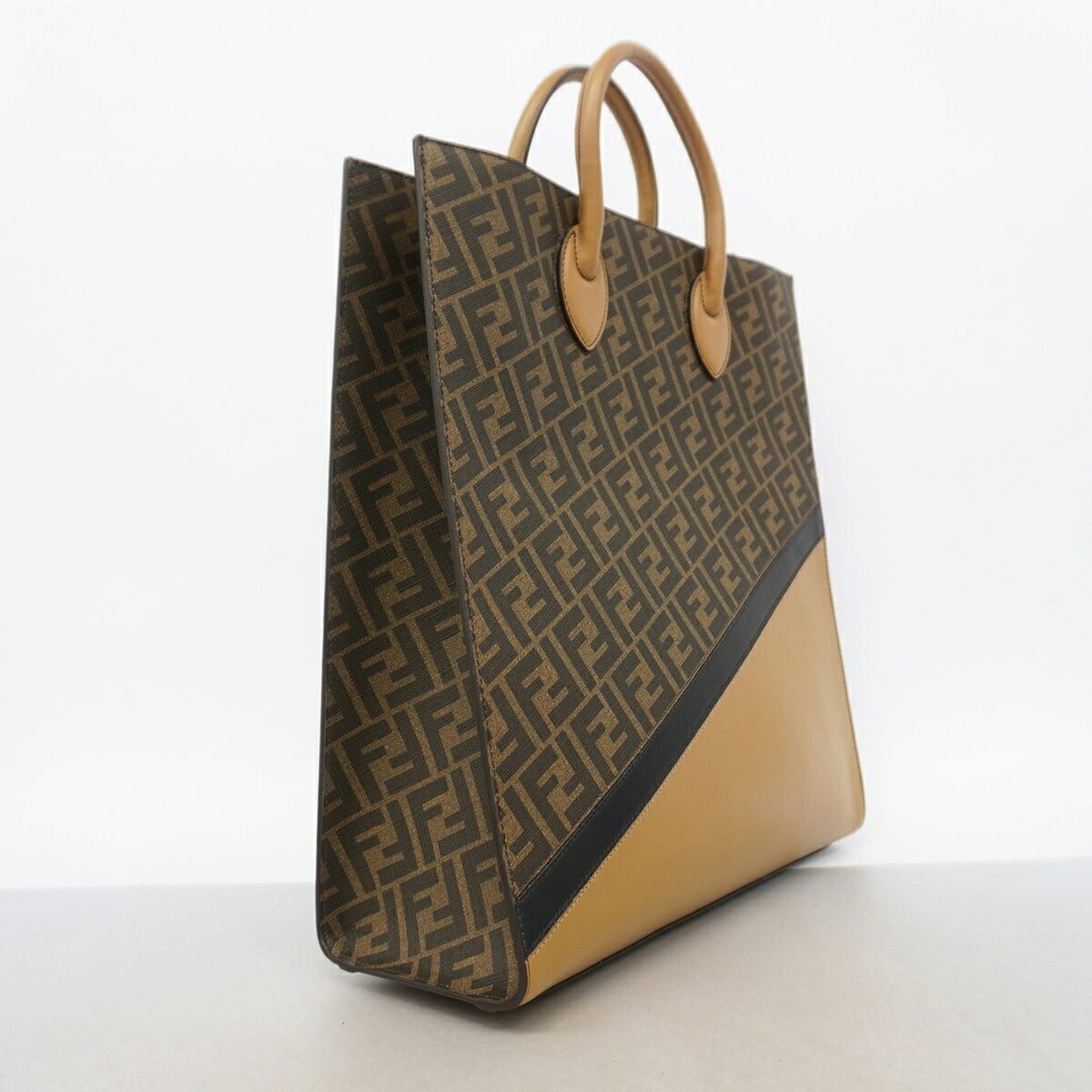 Fendi Brown Pvc Leather Tote Bag (Pre-Owned)