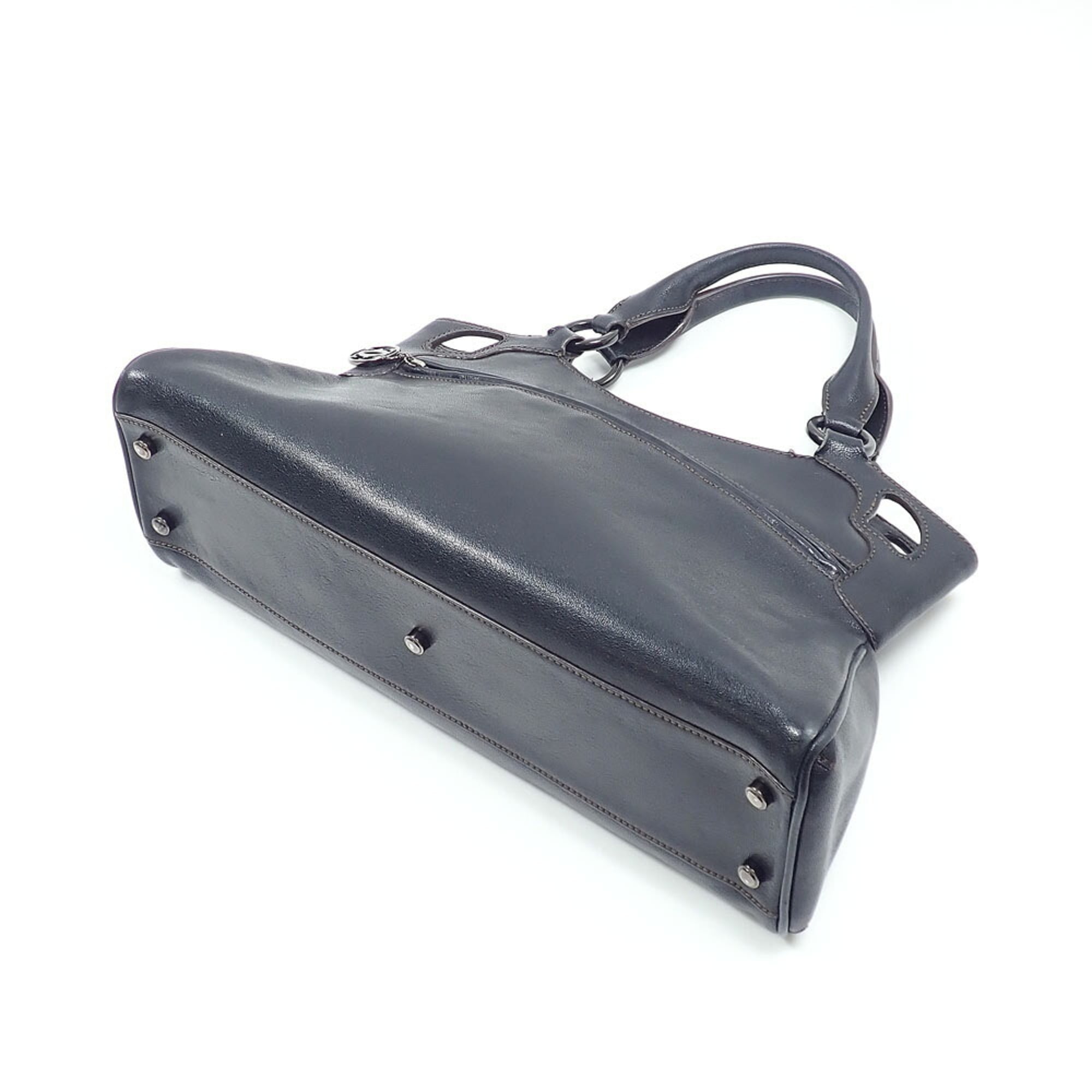 Cartier Black Leather Handbag (Pre-Owned)