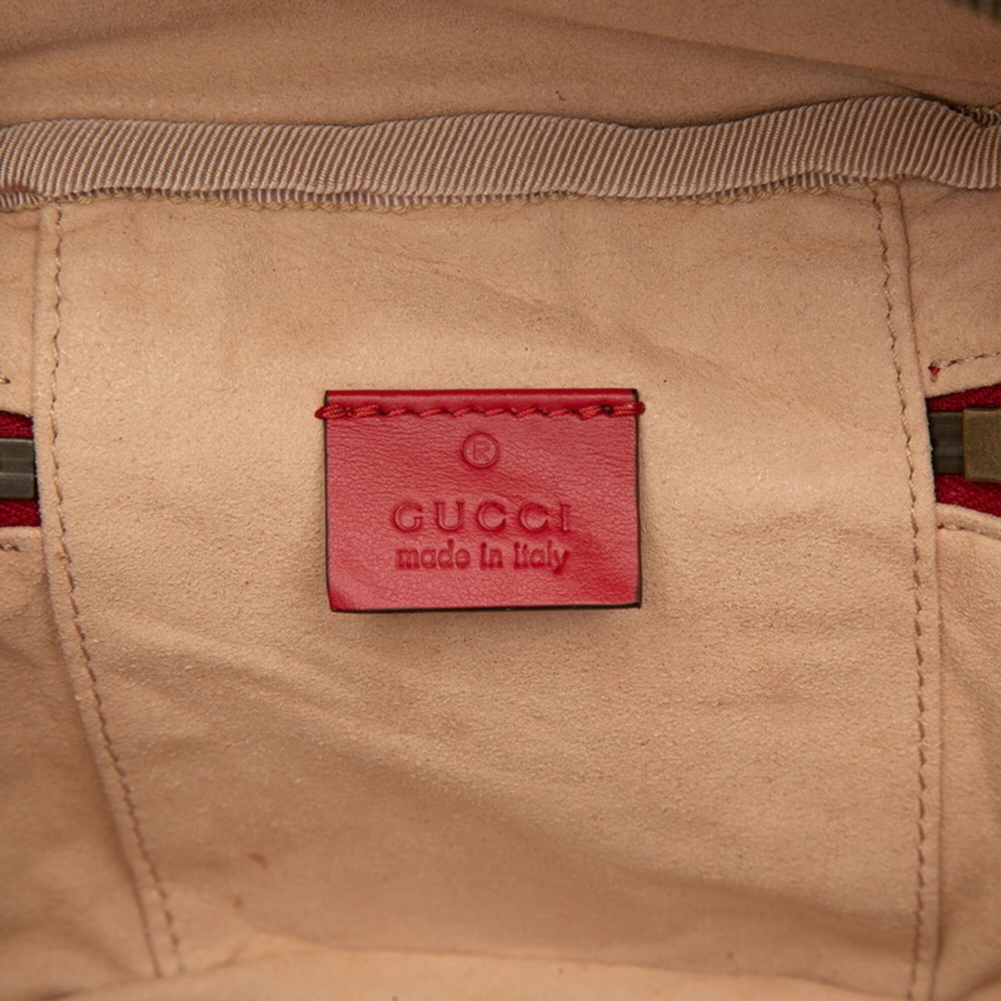 Gucci Gg Marmont Red Color Leather Backpack (Pre-Owned)