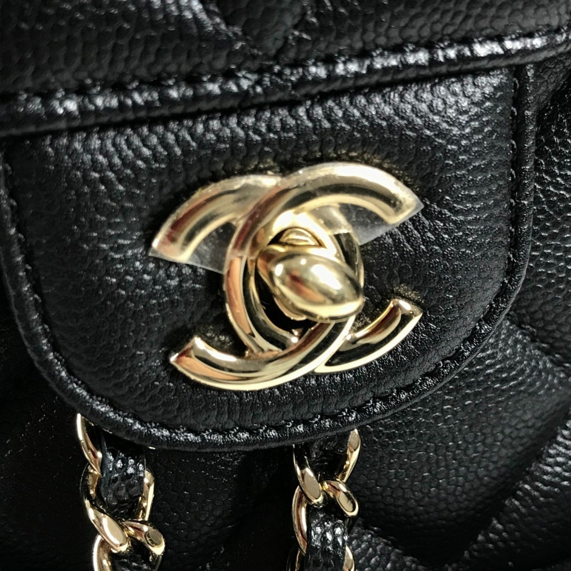 Chanel Black Grained Calfskin Backpack (Pre-Owned)