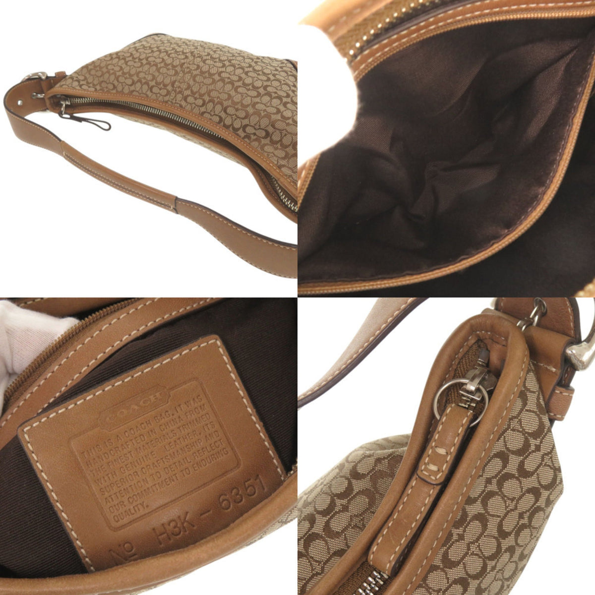 Coach Brown Canvas Leather Shoulder Bag (Pre-Owned)