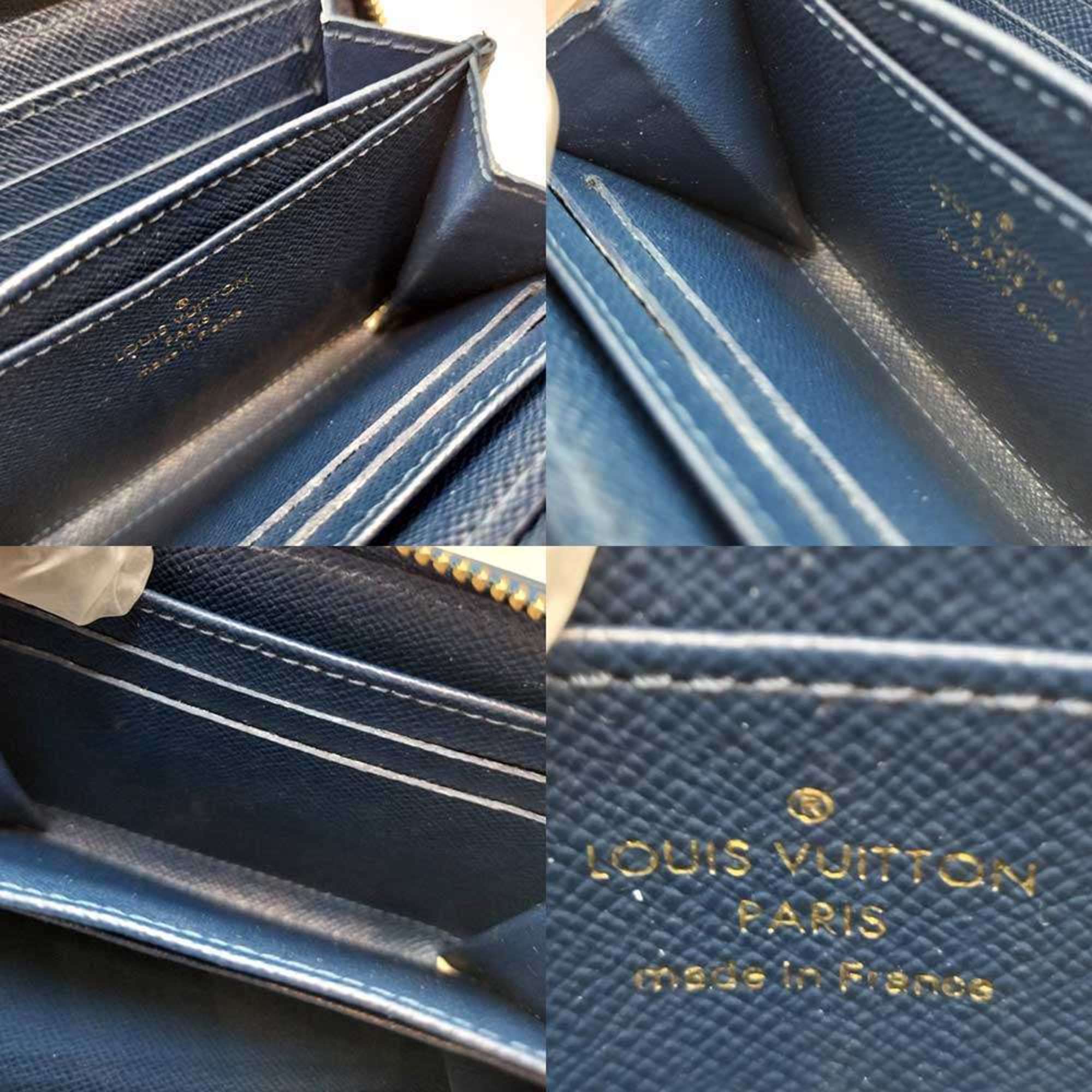 Louis Vuitton Monogram Blue Jacquard Denim Coin Purse/Coin Case (Pre-Owned)