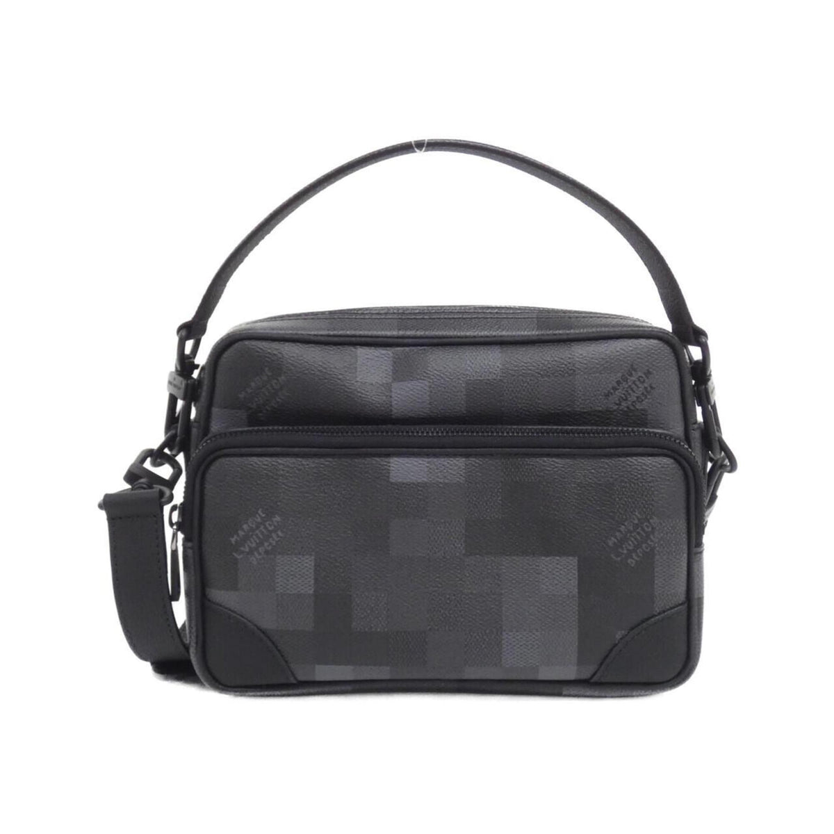 Louis Vuitton Black Coated Canvas Shoulder Bag (Pre-Owned)