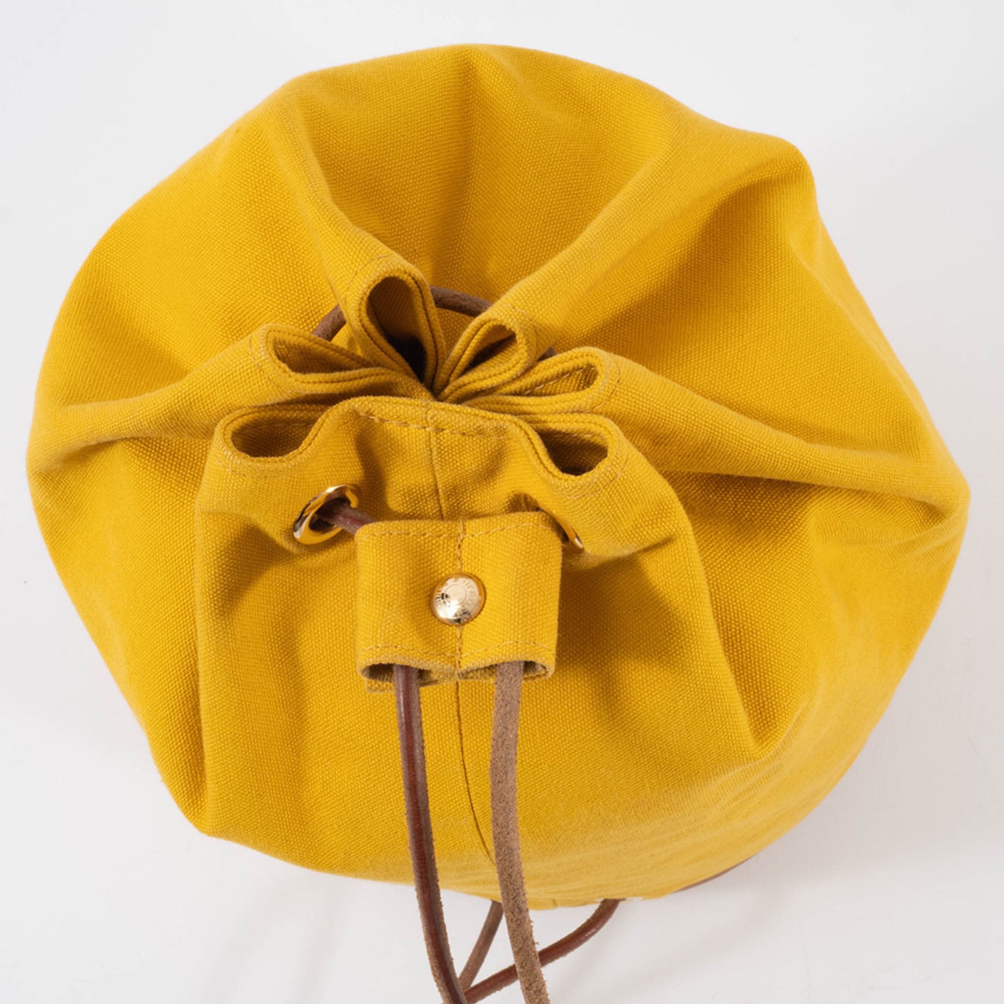 Hermes Polochon Mimil Yellow Cotton 100% Shoulder Bag (Pre-Owned)