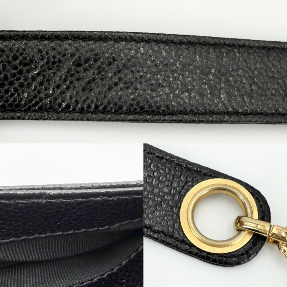 Chanel Black Grained Calfskin Handbag Shoulder Bag (Pre-Owned)