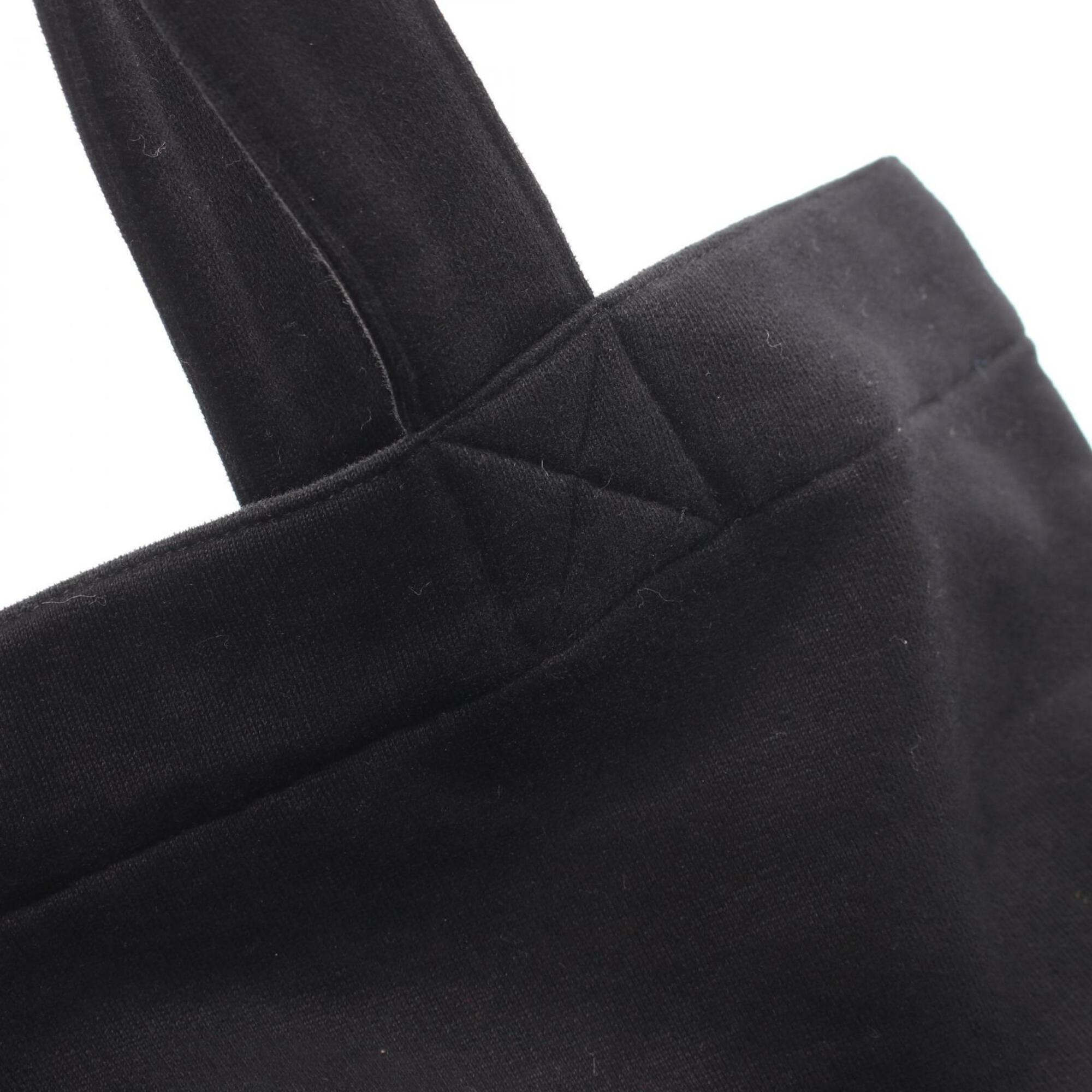 Yves Saint Laurent Black Cotton Handbag Tote Bag (Pre-Owned)