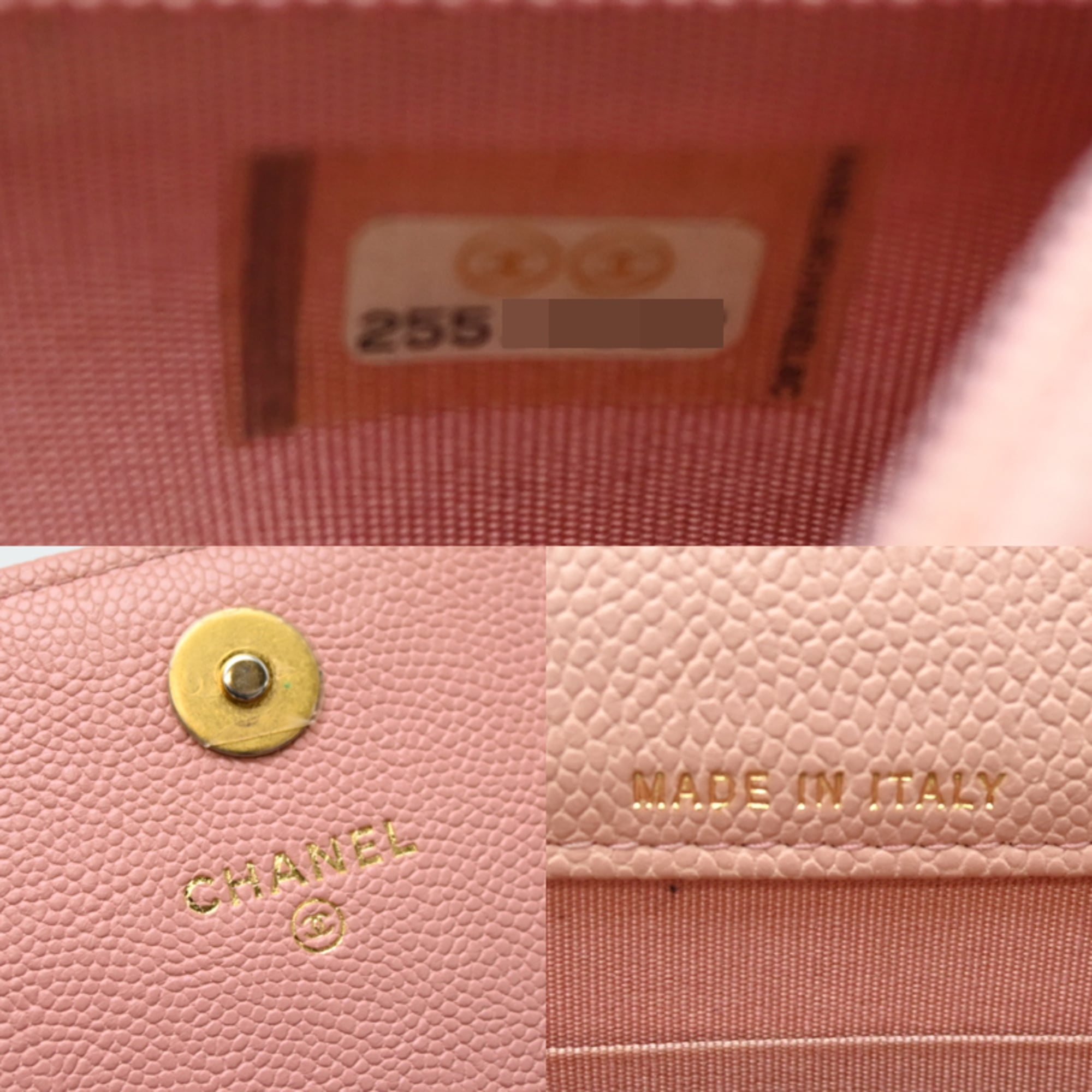 Chanel Pink Grained Calfskin Chain/Shoulder Wallet (Pre-Owned)