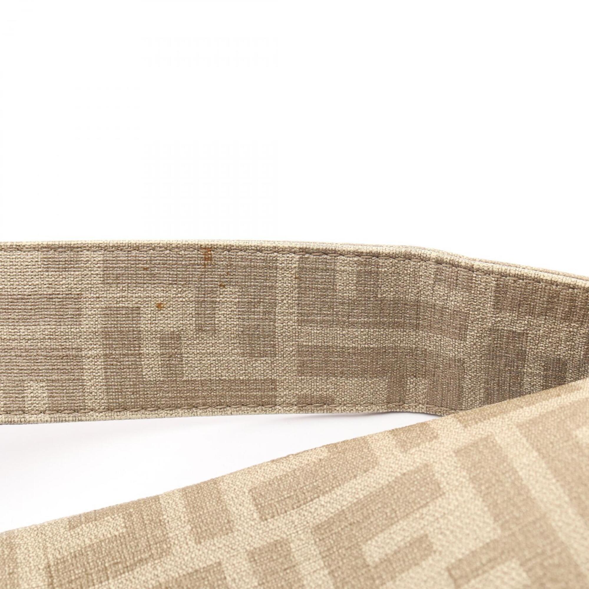 Fendi Beige Coated Canvas Shoulder Bag (Pre-Owned)