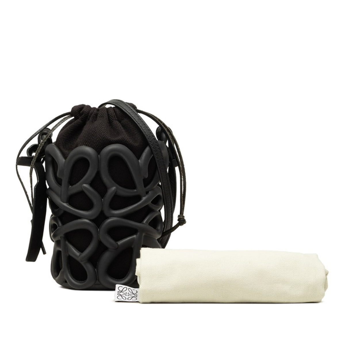 Loewe Black Rubber Leather Shoulder Bag (Pre-Owned)