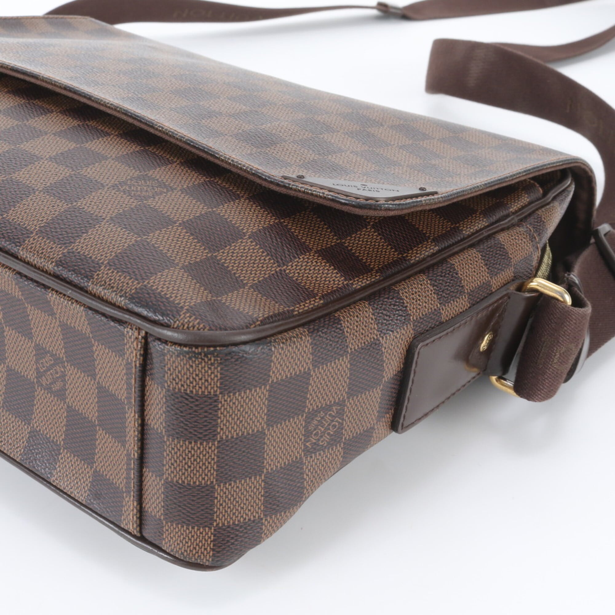 Louis Vuitton Damier Canvas Ebene Leather Coated Canvas Shoulder Bag Tote Bag (Pre-Owned)
