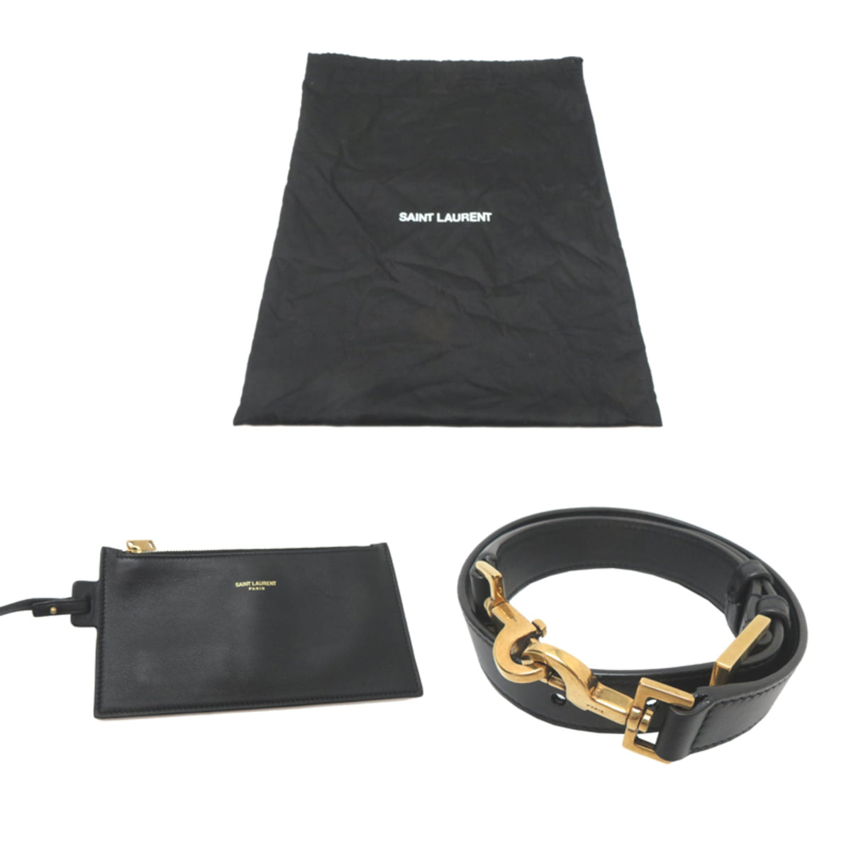 Saint Laurent Black Leather Shoulder Bag (Pre-Owned)