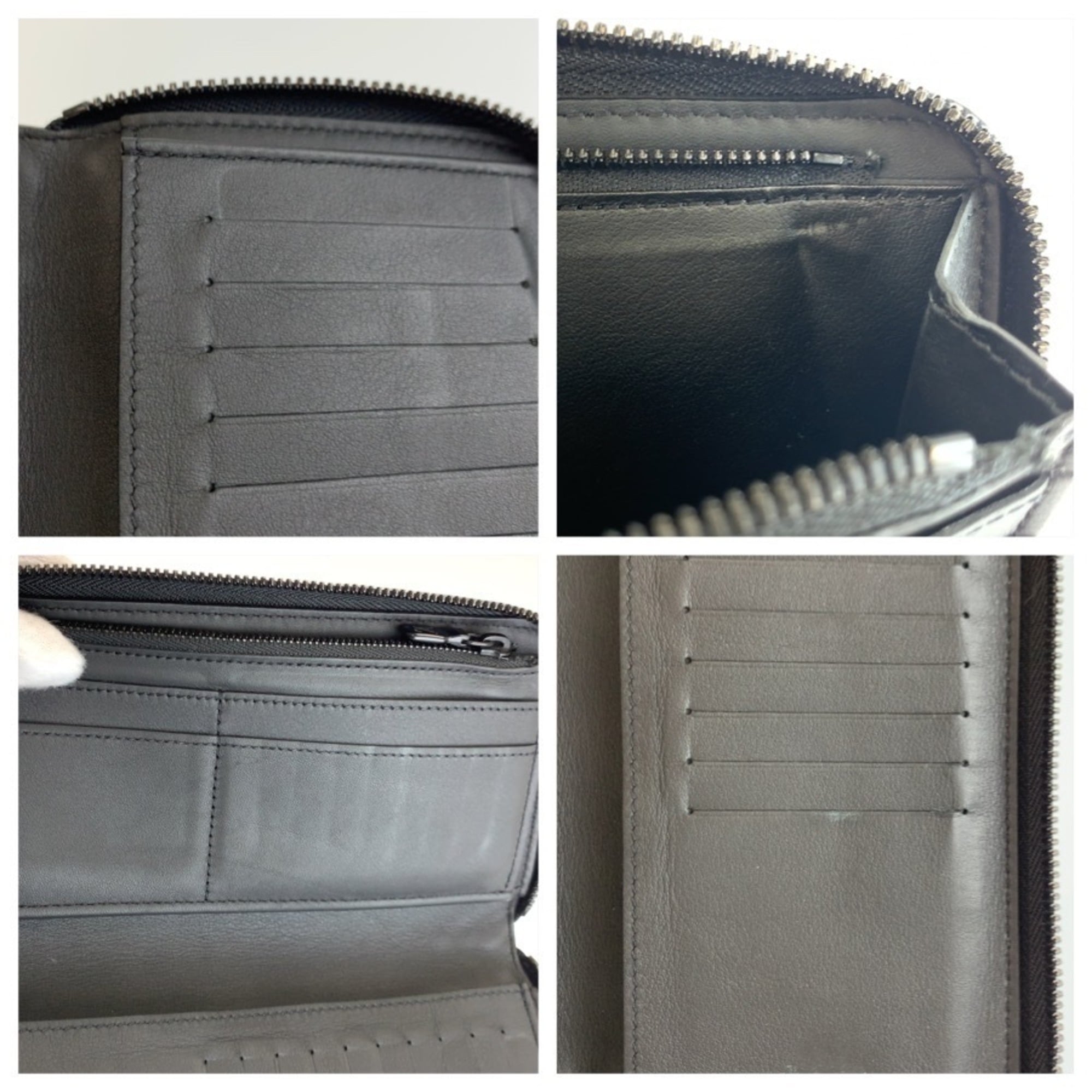 Louis Vuitton Black Noir Monogram Shadow Long Wallet (Bi-Fold) (Pre-Owned)