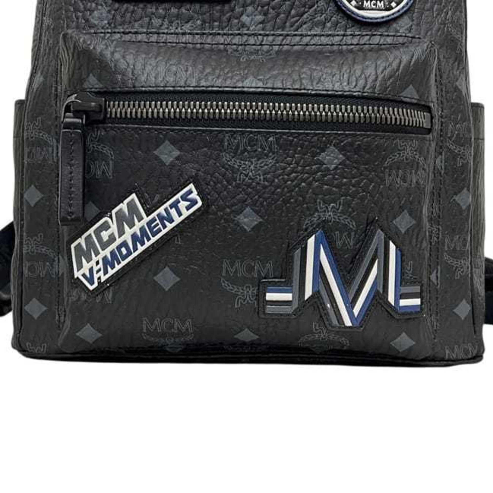 Mcm Black Leather Backpack (Pre-Owned)