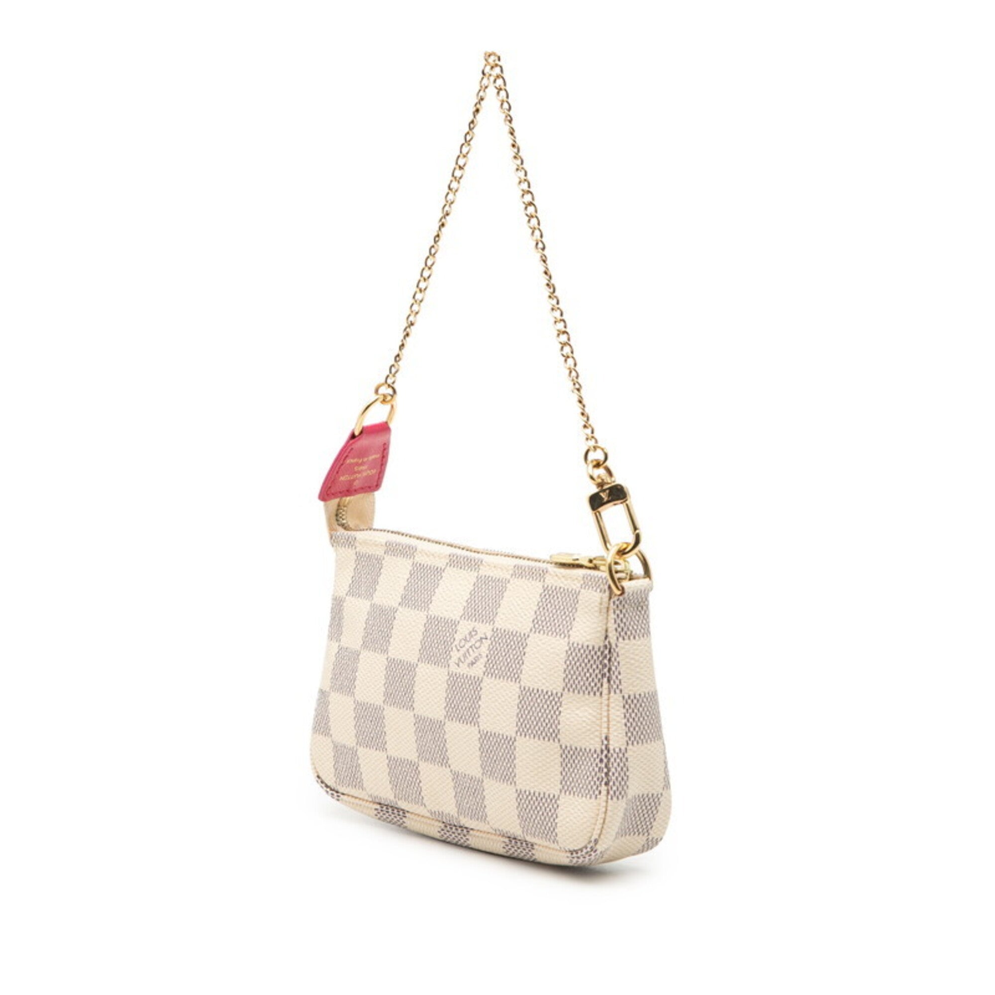 Louis Vuitton Damier Azur Multi-Color White Pvc Leather Handbag Pochette (Pre-Owned)