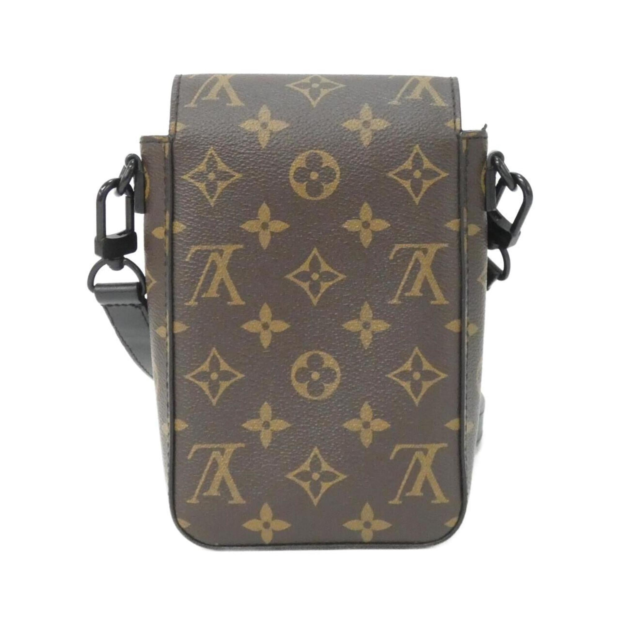 Louis Vuitton Black Marron Coated Canvas Shoulder Bag (Pre-Owned)
