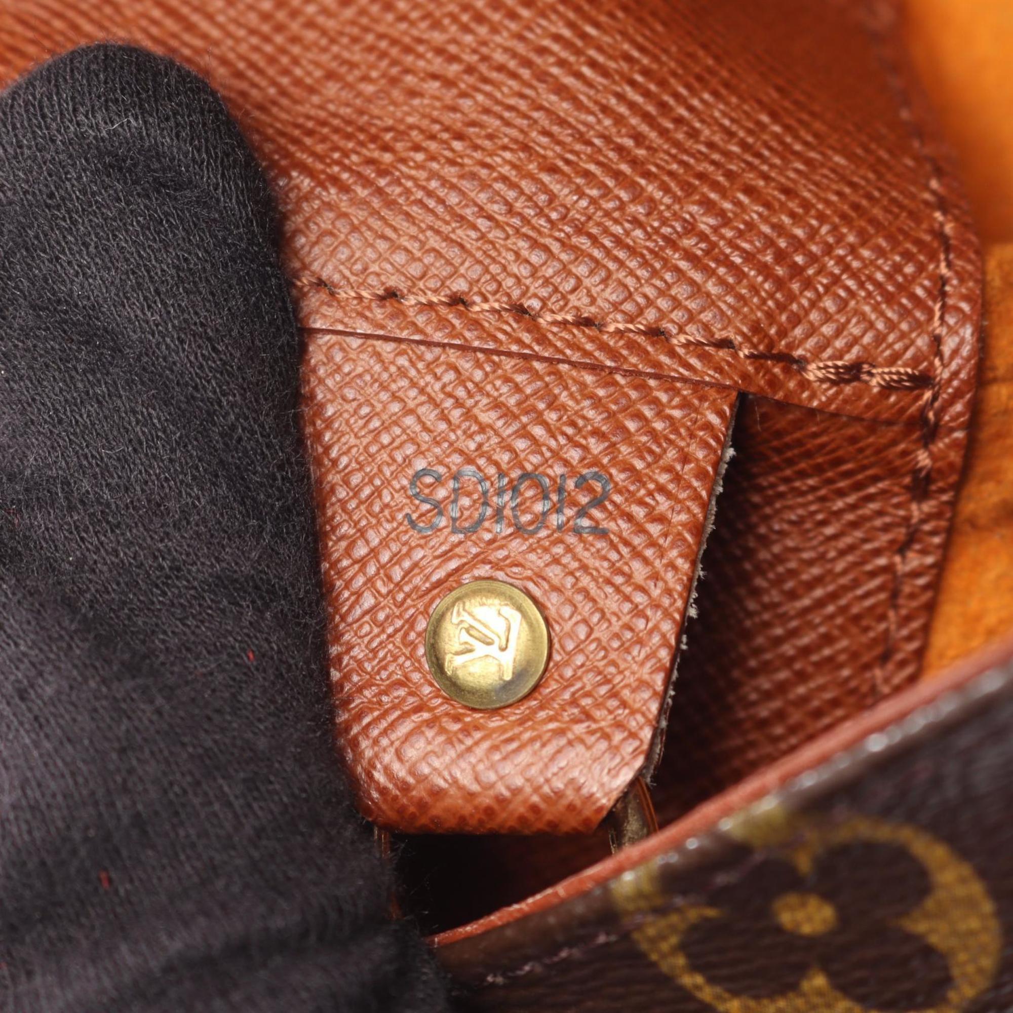 Louis Vuitton Brown Coated Canvas Leather Handbag Shoulder Bag (Pre-Owned)