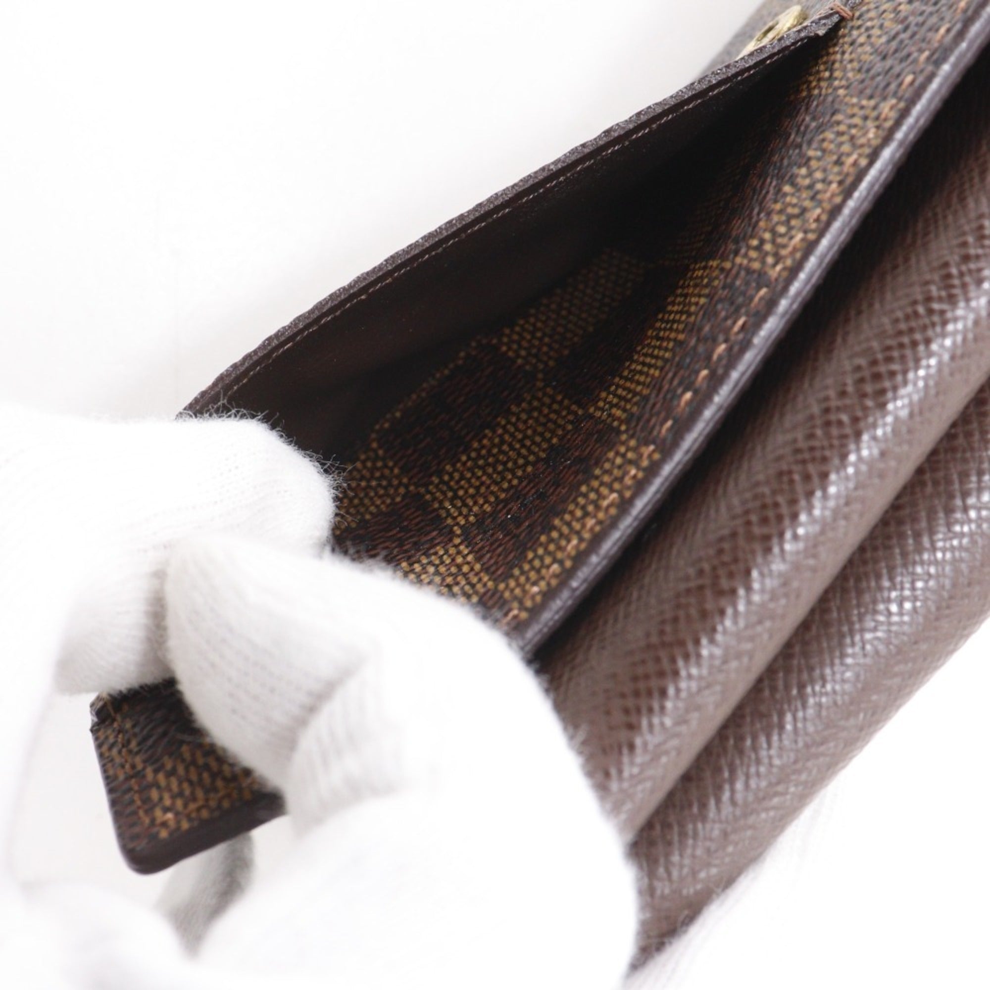 Louis Vuitton Brown Damier Canvas Long Wallet (Bi-Fold) (Pre-Owned)