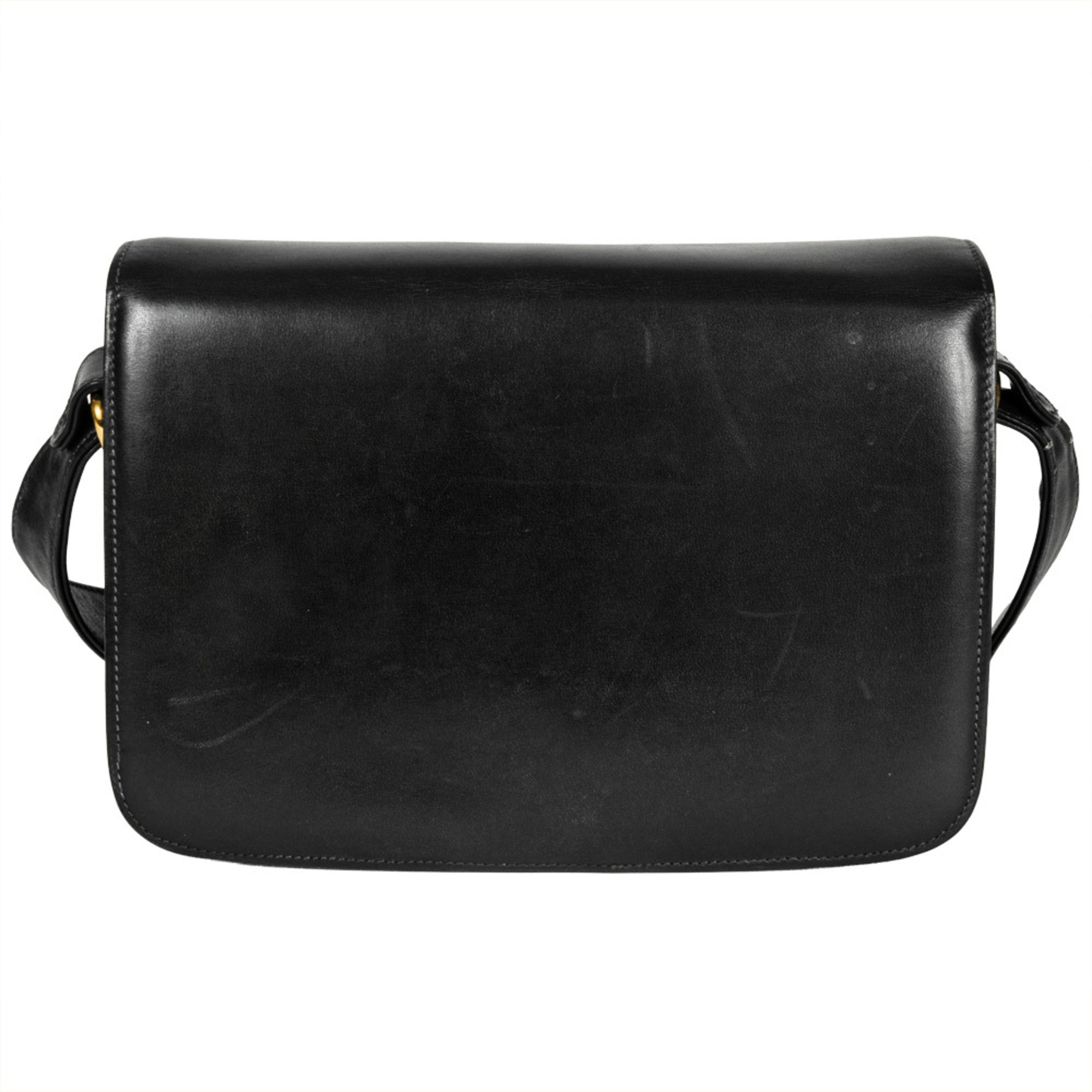 Celine Navy Leather Shoulder Bag (Pre-Owned)