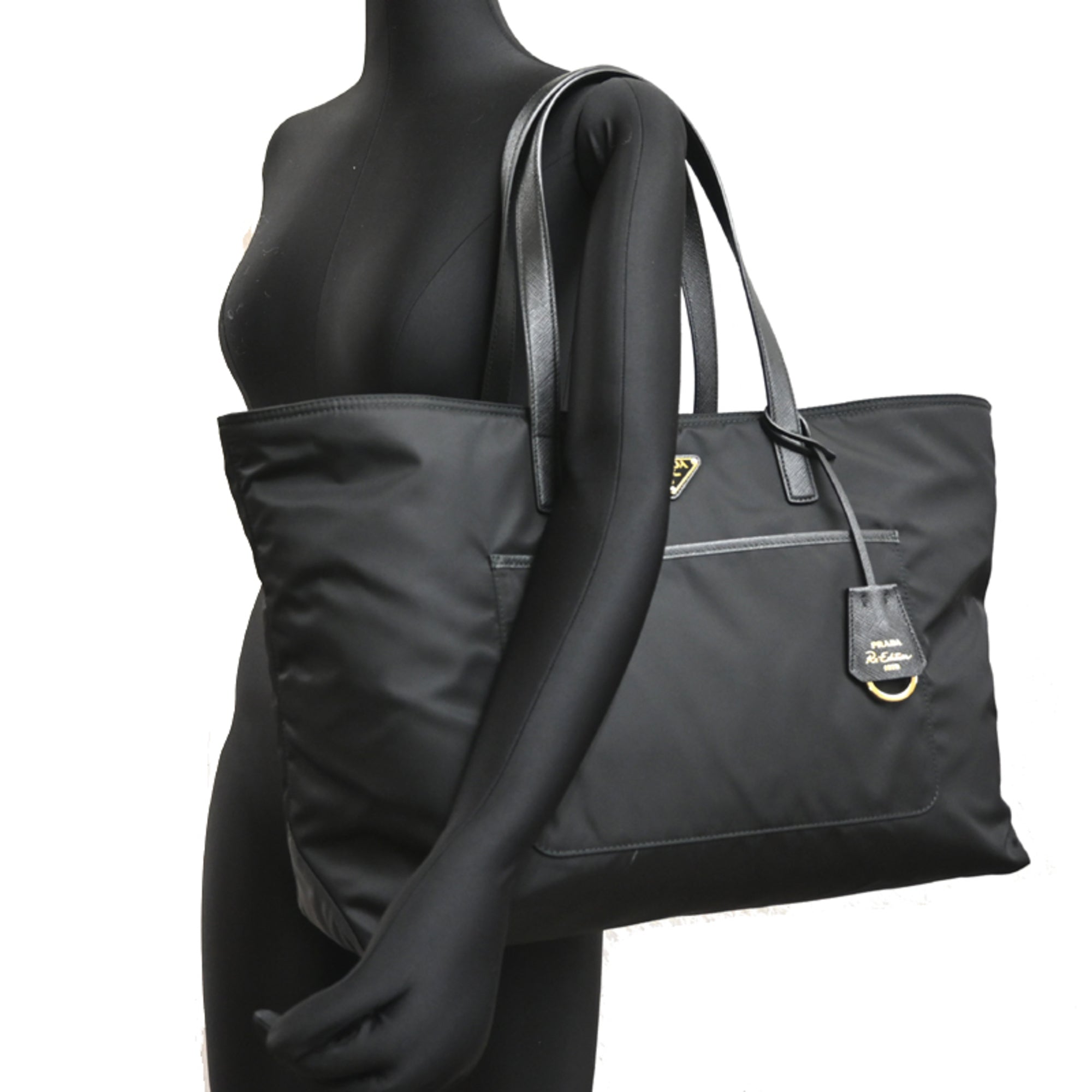 Prada Black Nero Nylon Tote Bag (Pre-Owned)