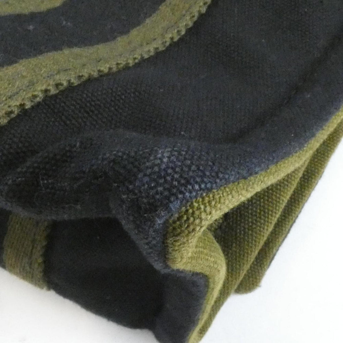 Hermes Black Khaki Canvas Shoulder Bag (Pre-Owned)