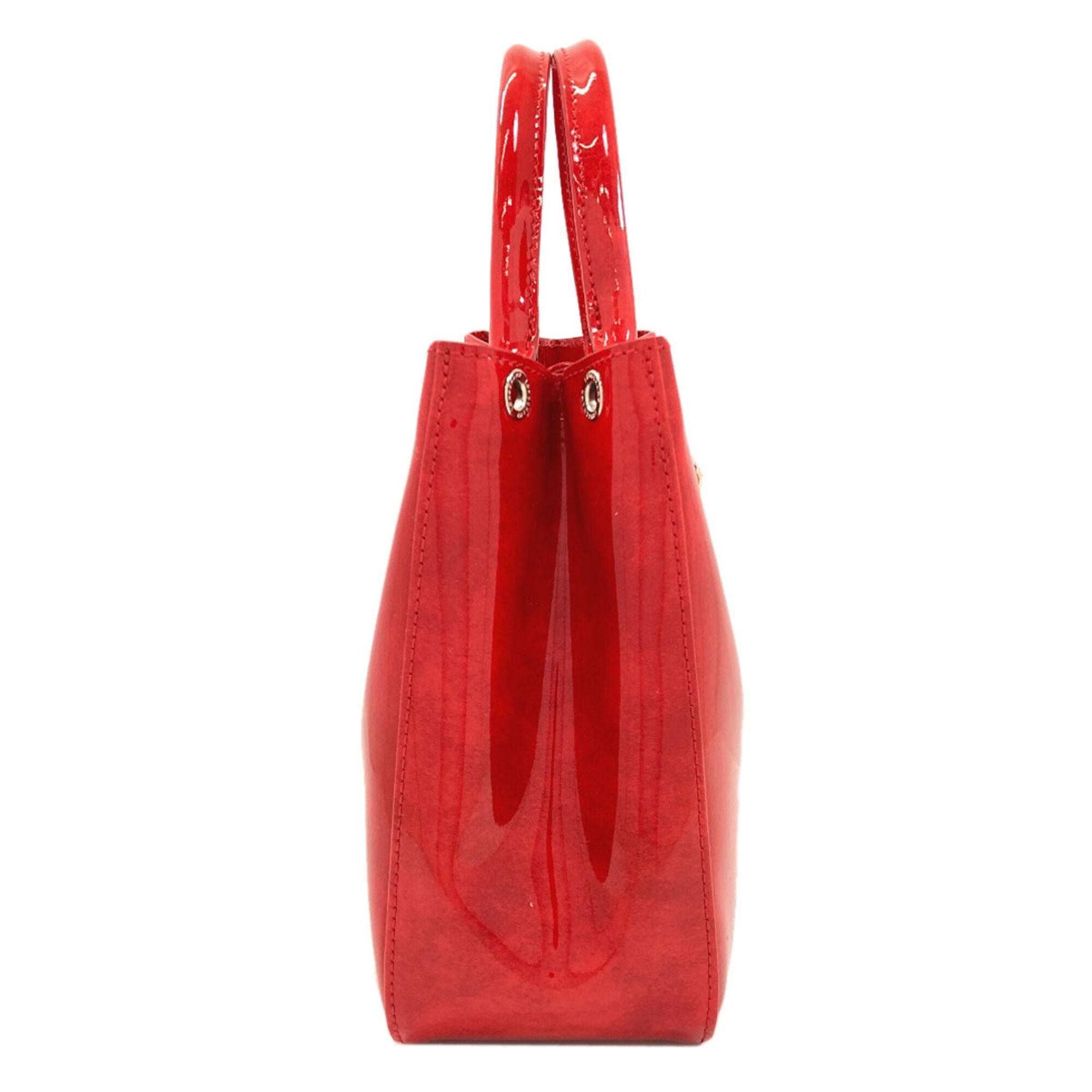 Longchamp Red Color Leather Handbag (Pre-Owned)
