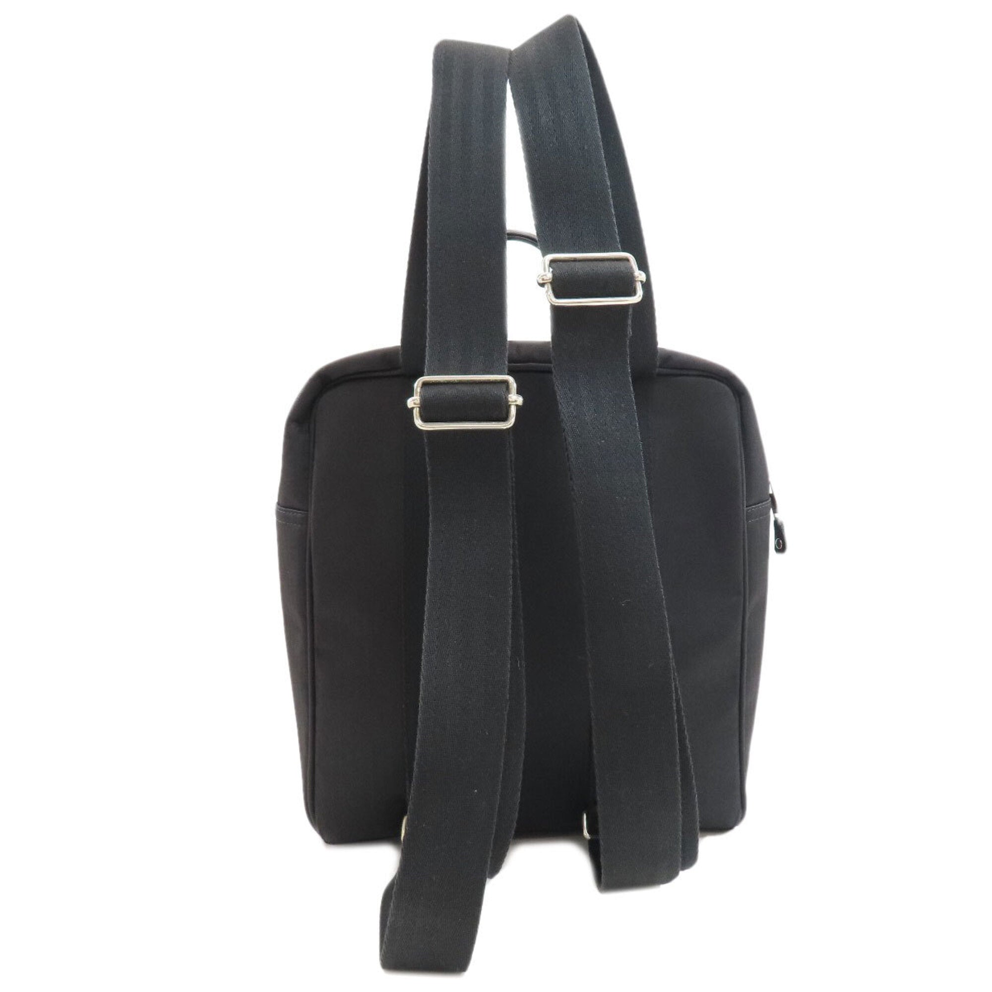 Hermes Acapulco Black Toile Chevron Backpack (Pre-Owned)
