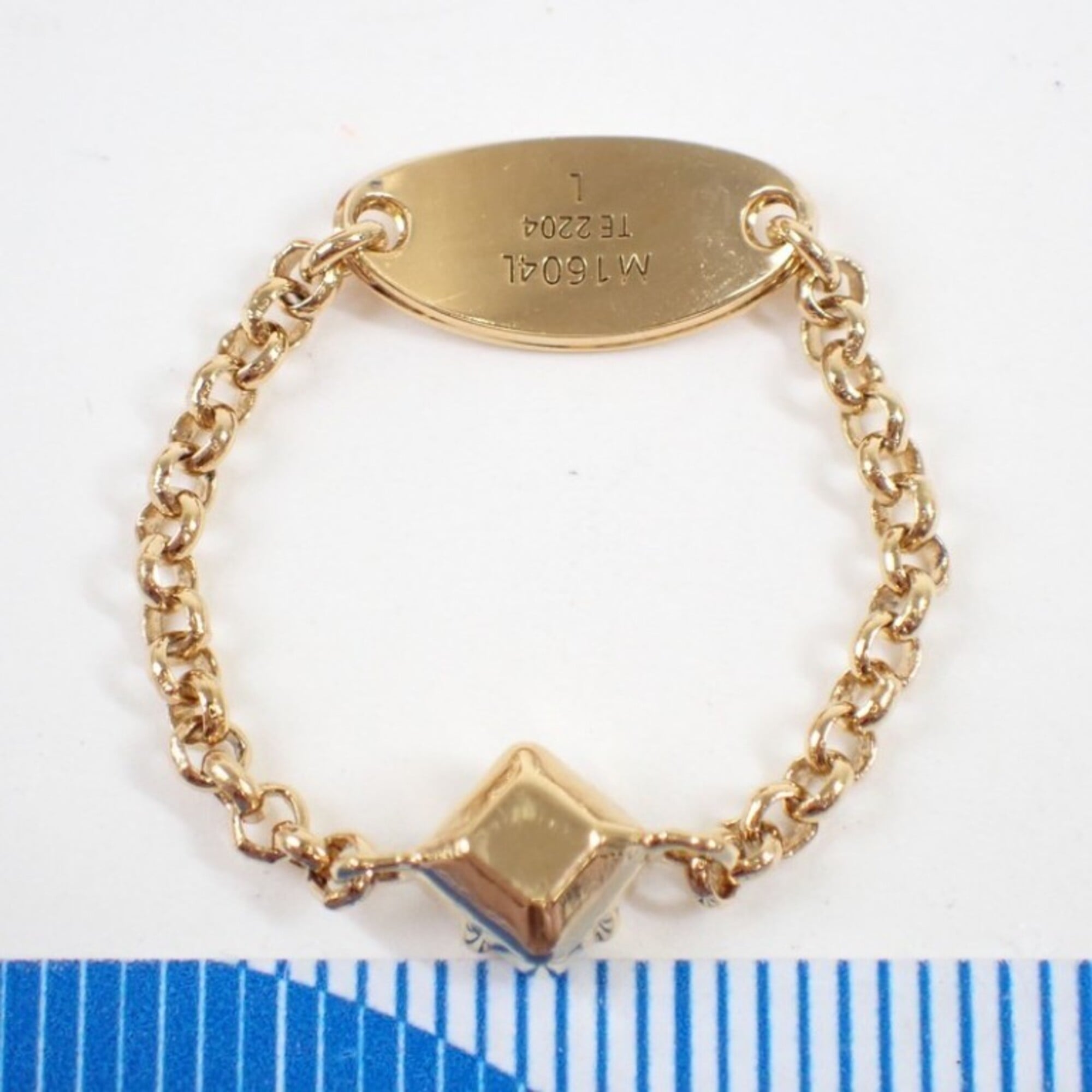 Louis Vuitton Gold Metal Band Ring (Pre-Owned)