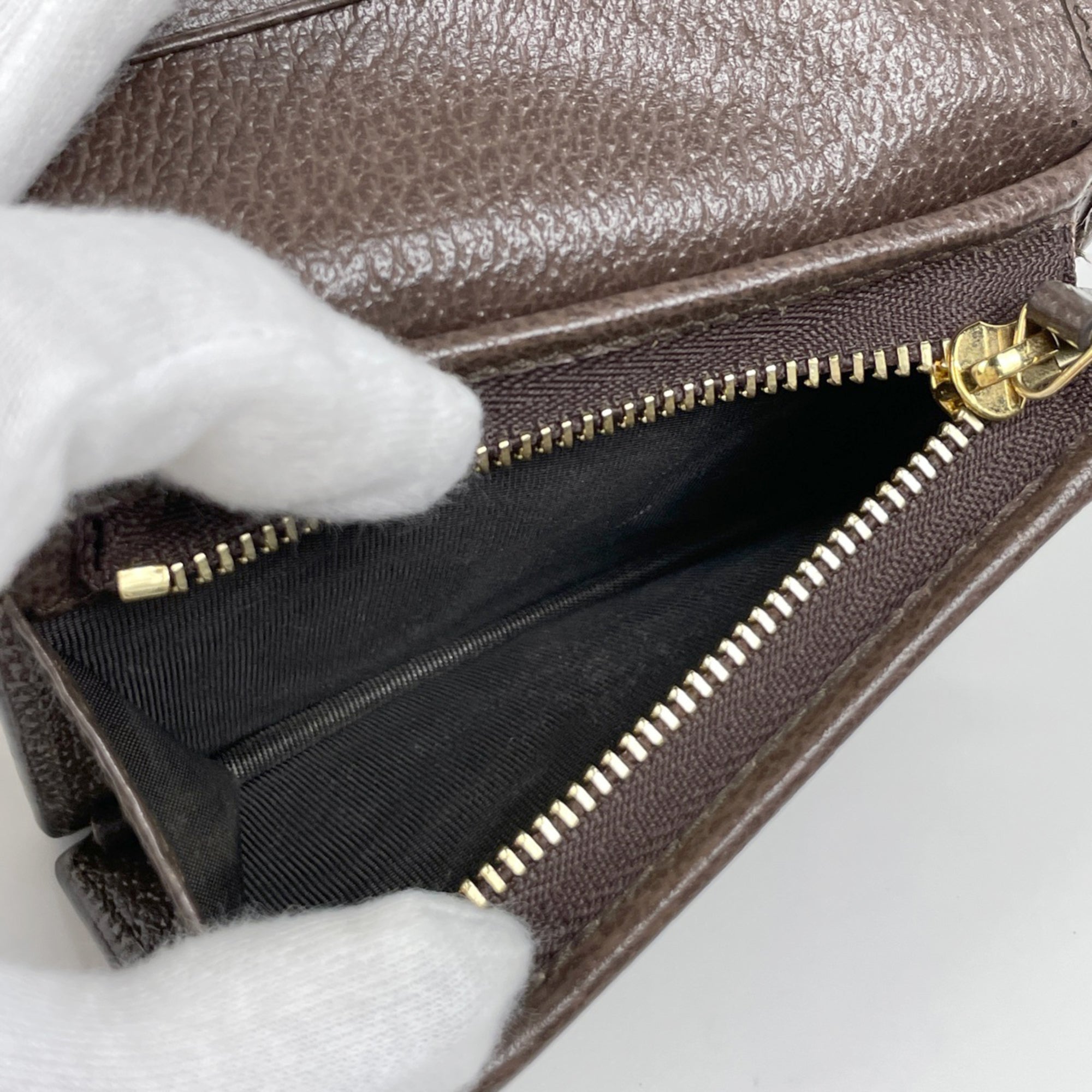 Gucci Beige Brown Coated Canvas Wallet (Bi-Fold) (Pre-Owned)