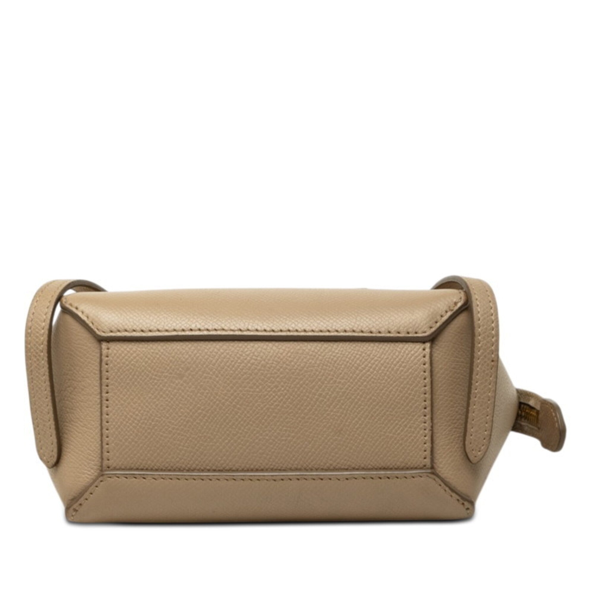 Celine Beige Leather Handbag Shoulder Bag (Pre-Owned)