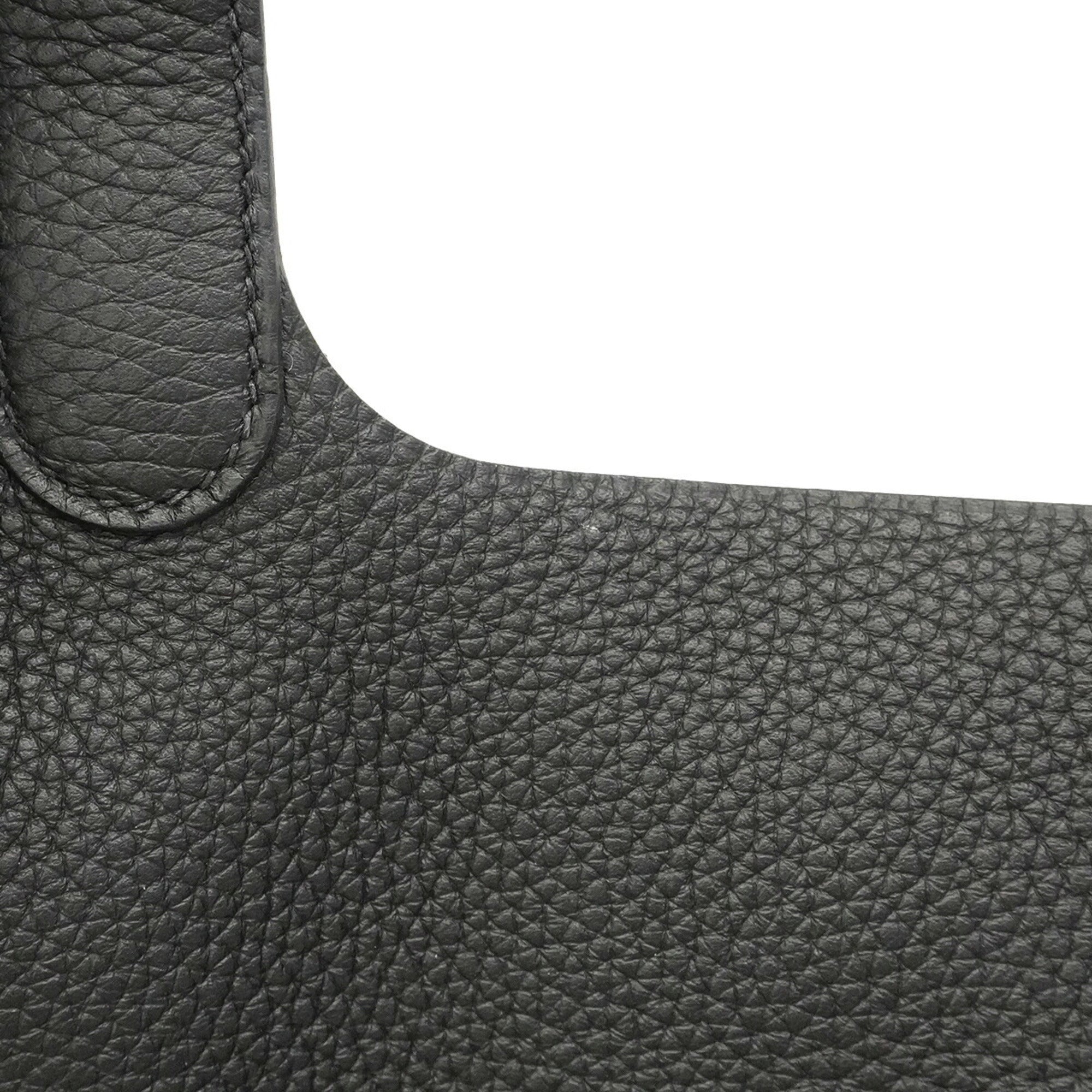 Hermes Black Taurillon Clemence Leather Handbag (Pre-Owned)