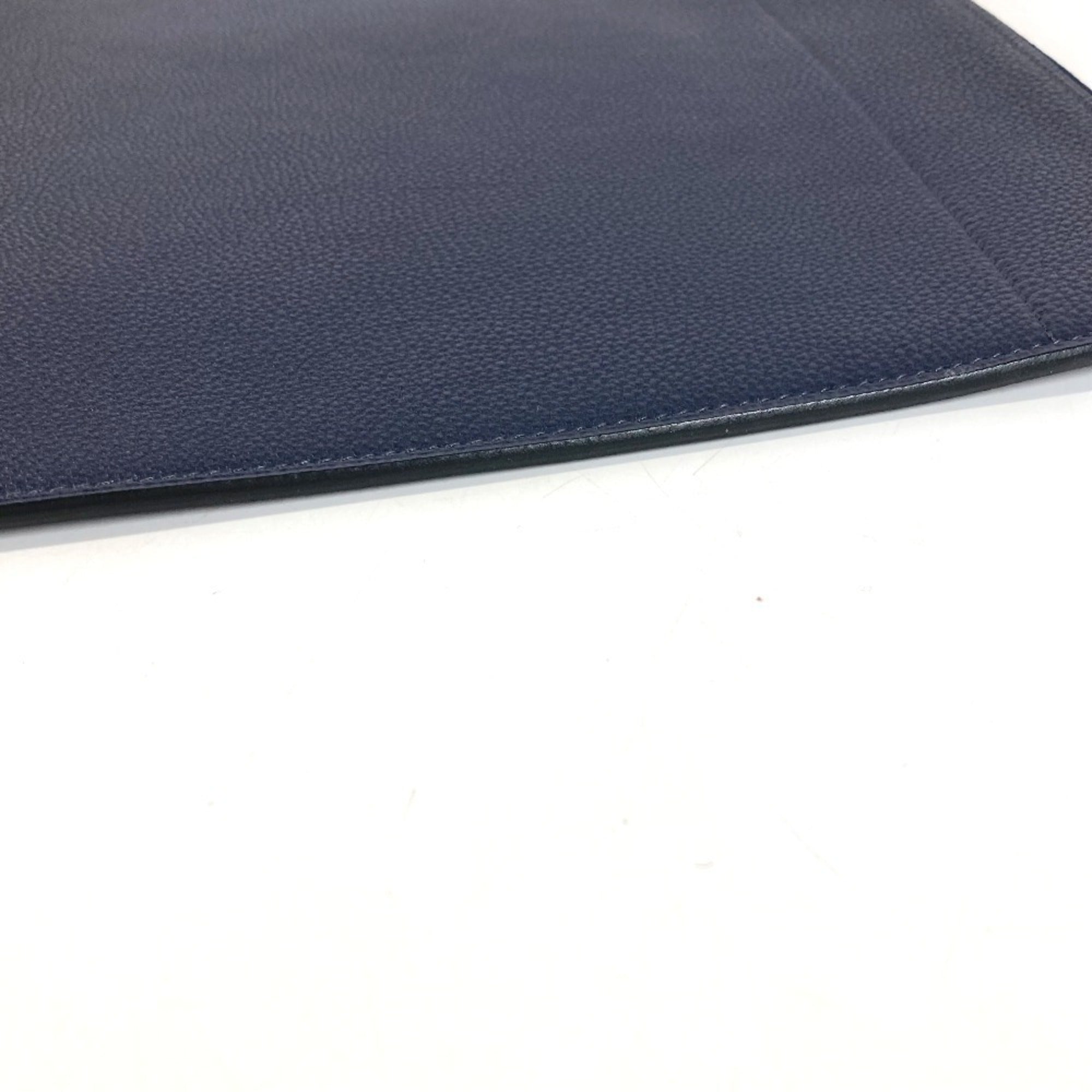 Hermes Blue Nuit Togo Leather Clutch Bag Handbag Pochette Pouch (Pre-Owned)
