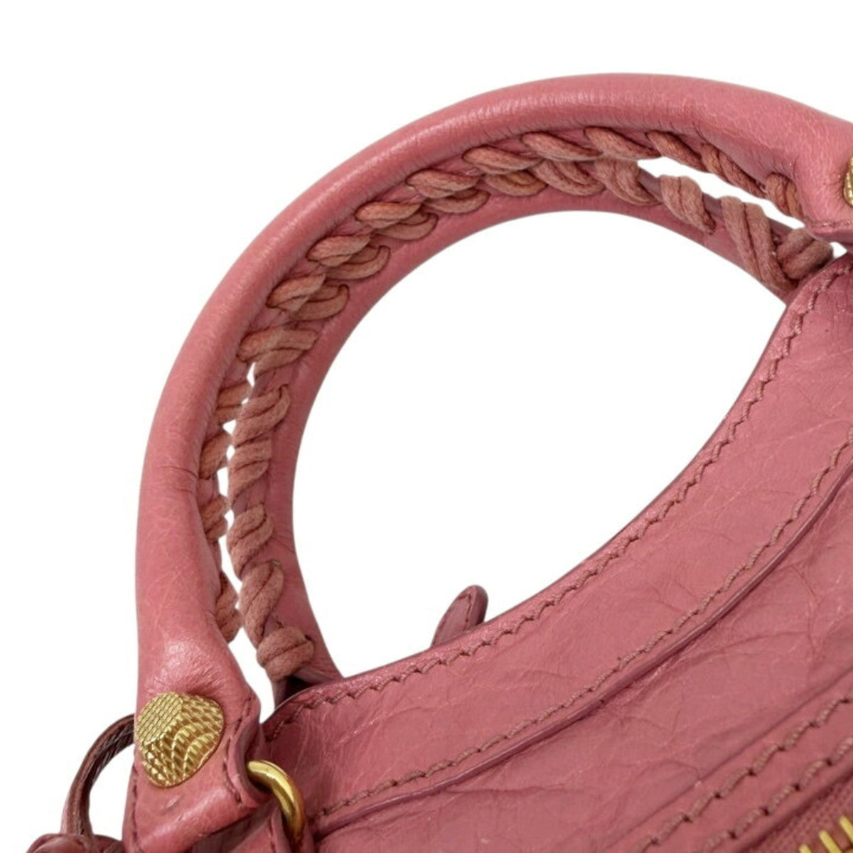 Balenciaga Pink Leather Handbag Shoulder Bag (Pre-Owned)