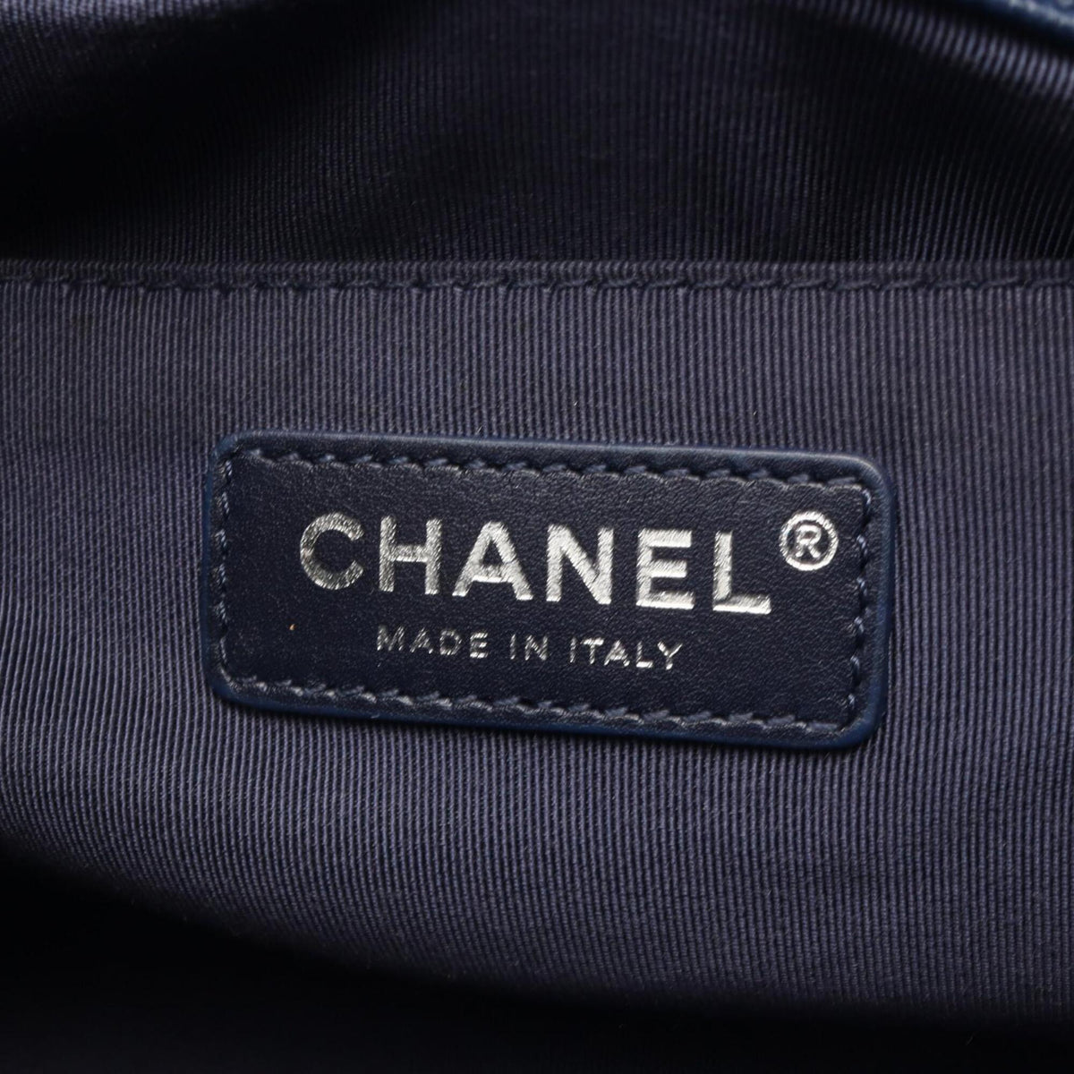 Chanel Navy Grained Calfskin Shoulder Bag (Pre-Owned)