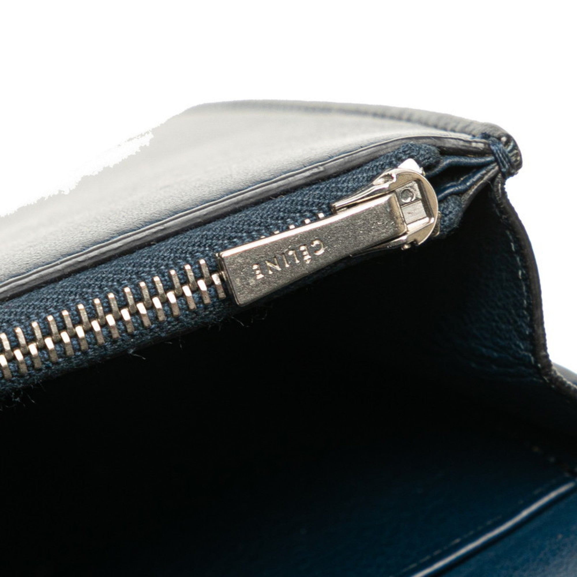 Celine Bordeaux Navy Leather Shoulder Bag (Pre-Owned)